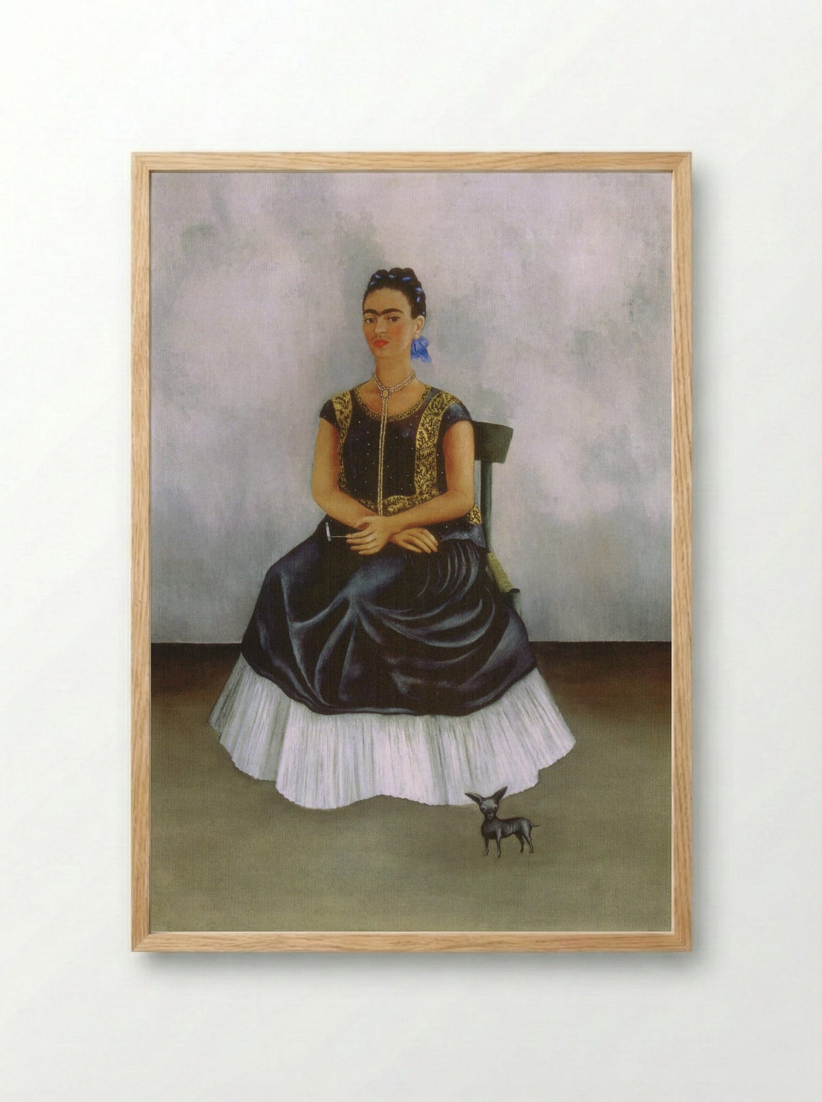 Itzcuintli Dog with Me - Frida Kahlo - Framed Print Wood