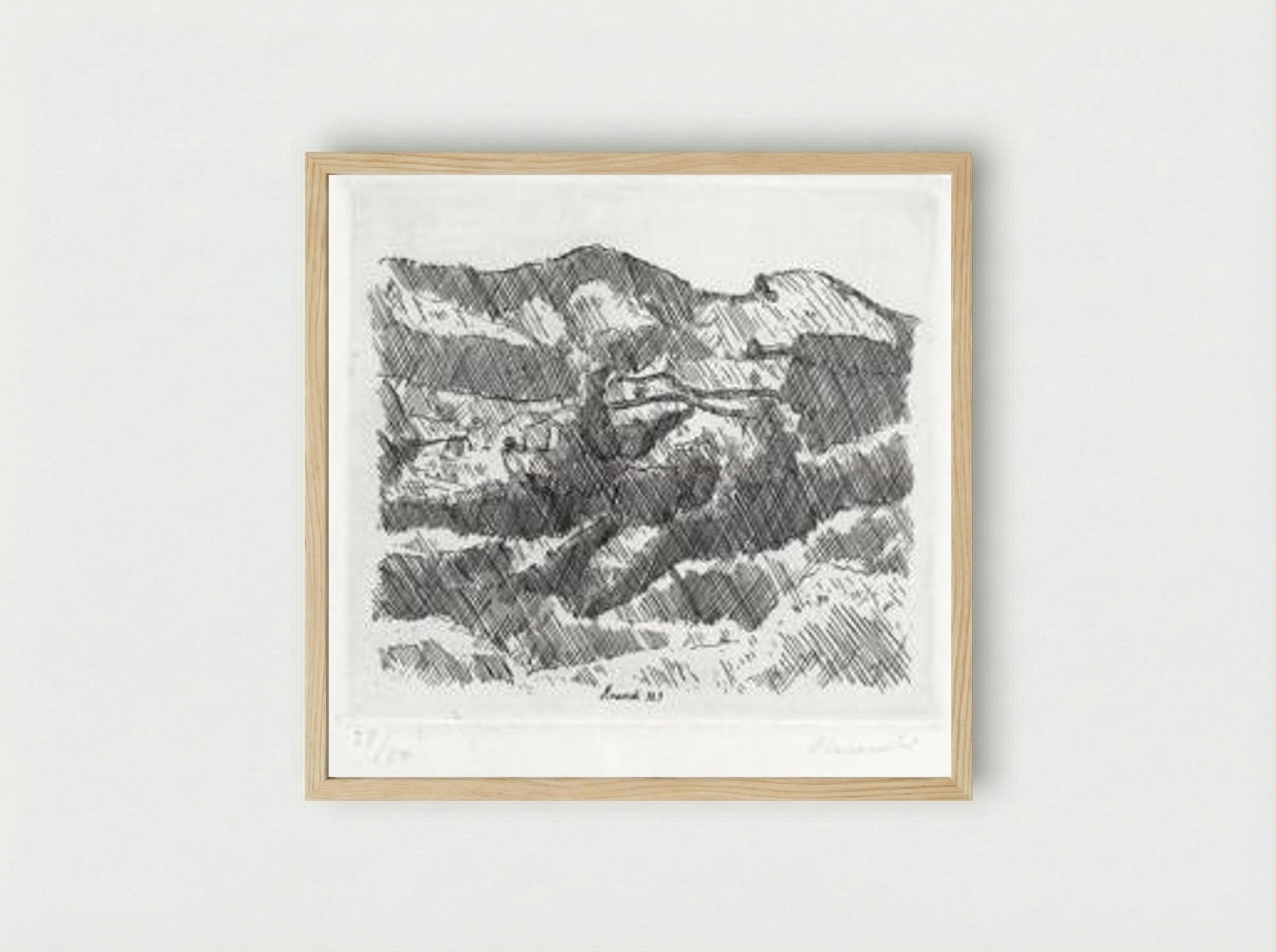 Monti di Grizzana - Giorgio Morandi - Framed Print Wood