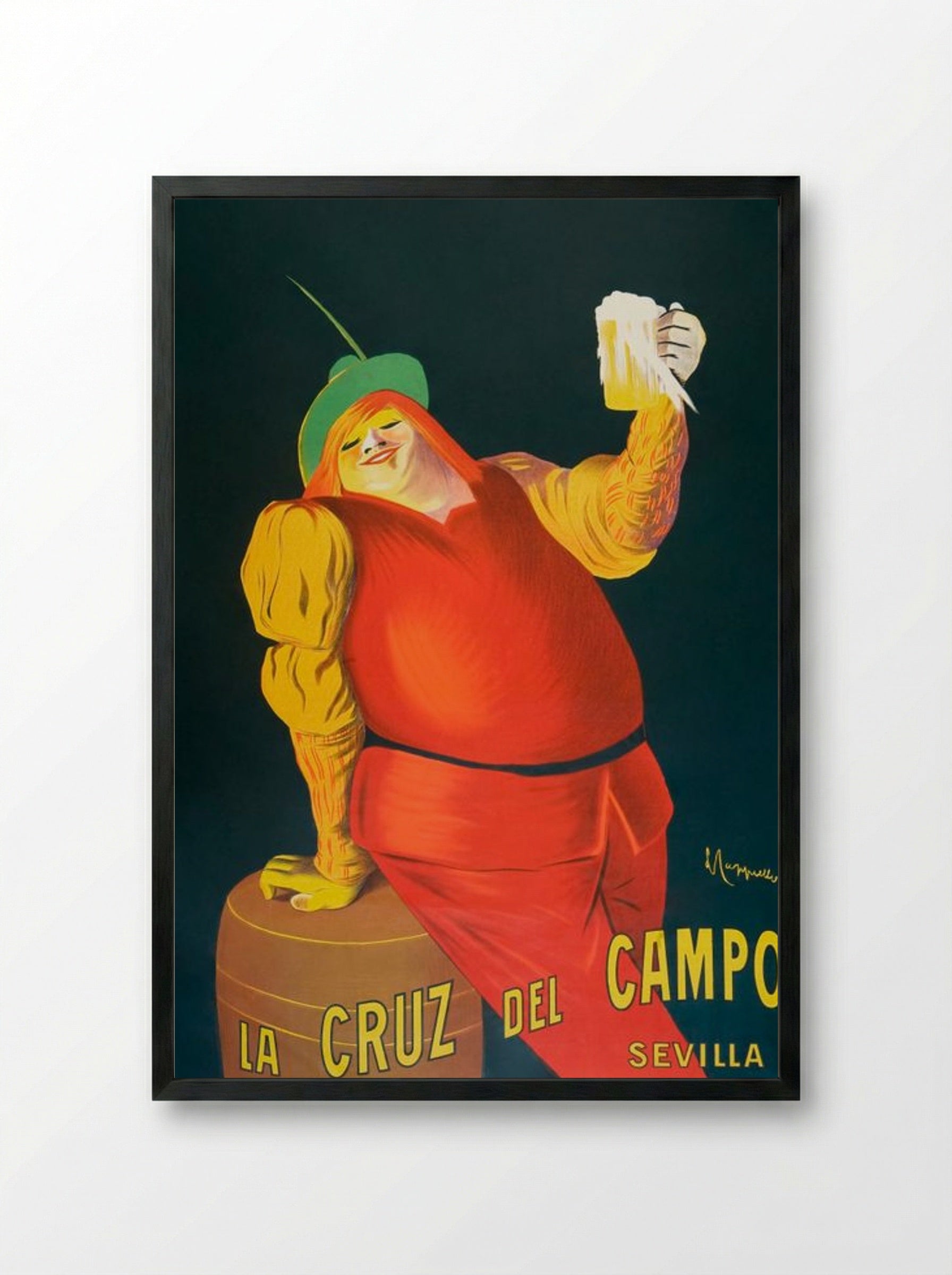 La Cruz del Campo Beers, Sevilla - Leonetto Cappiello - Framed Print Black