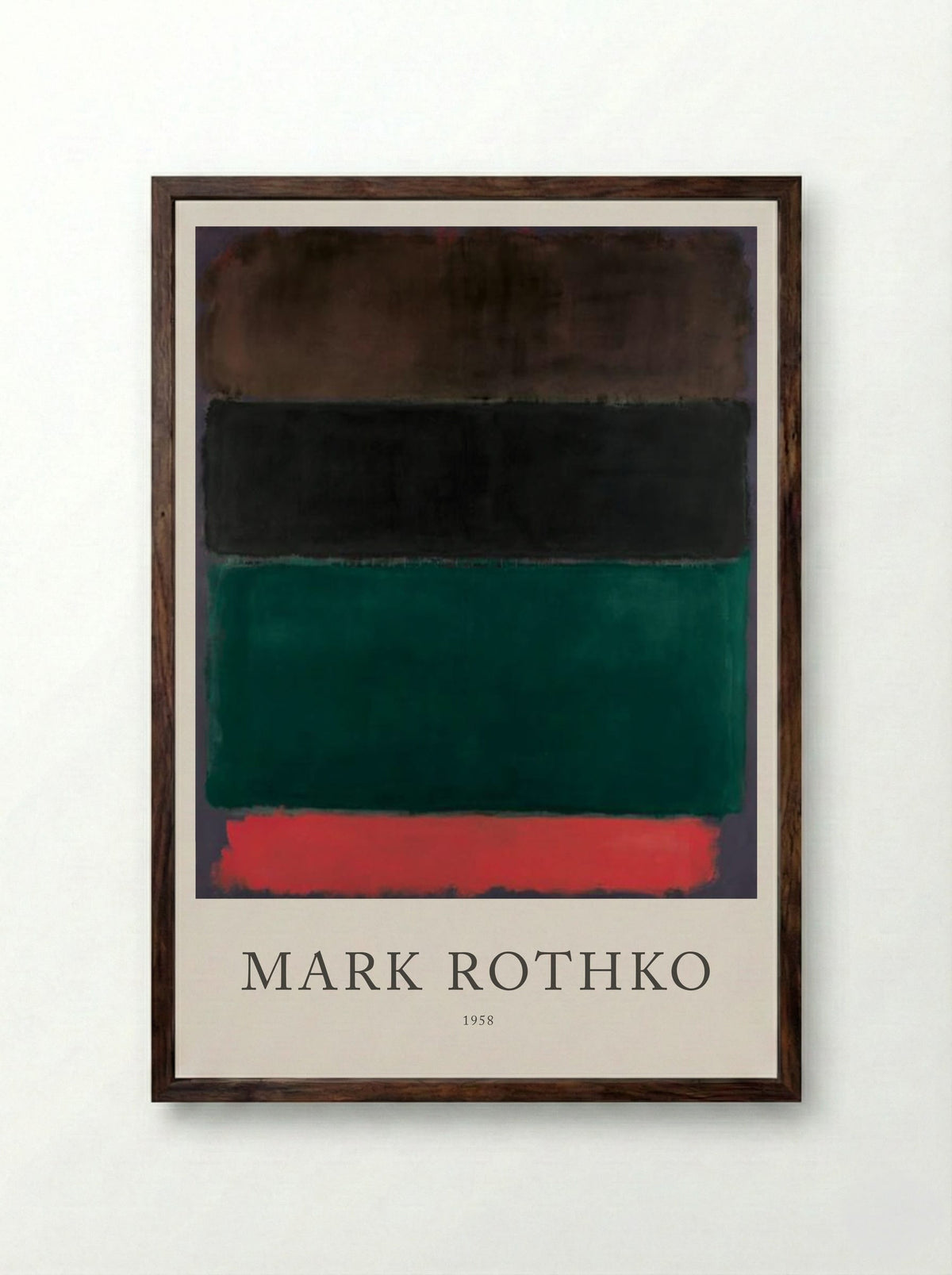 Untitled (Multiform Painting) - Mark Rothko - Framed Print Dark Wood