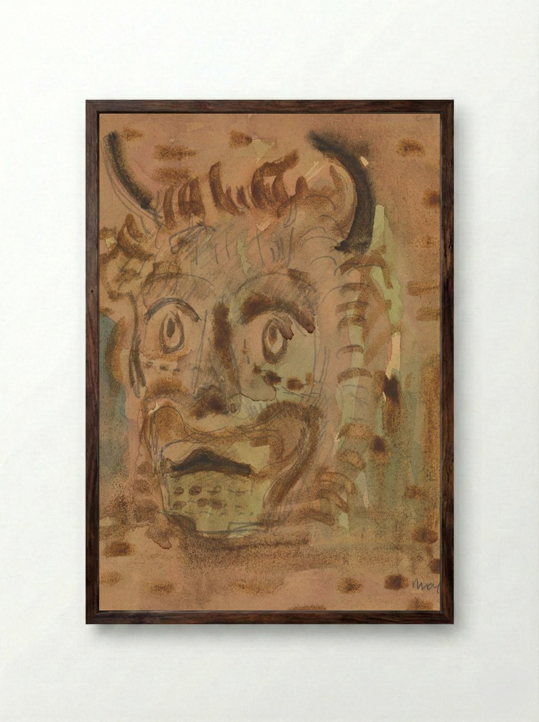 Satyr - Cyprián Majerník - Framed Print Dark Wood