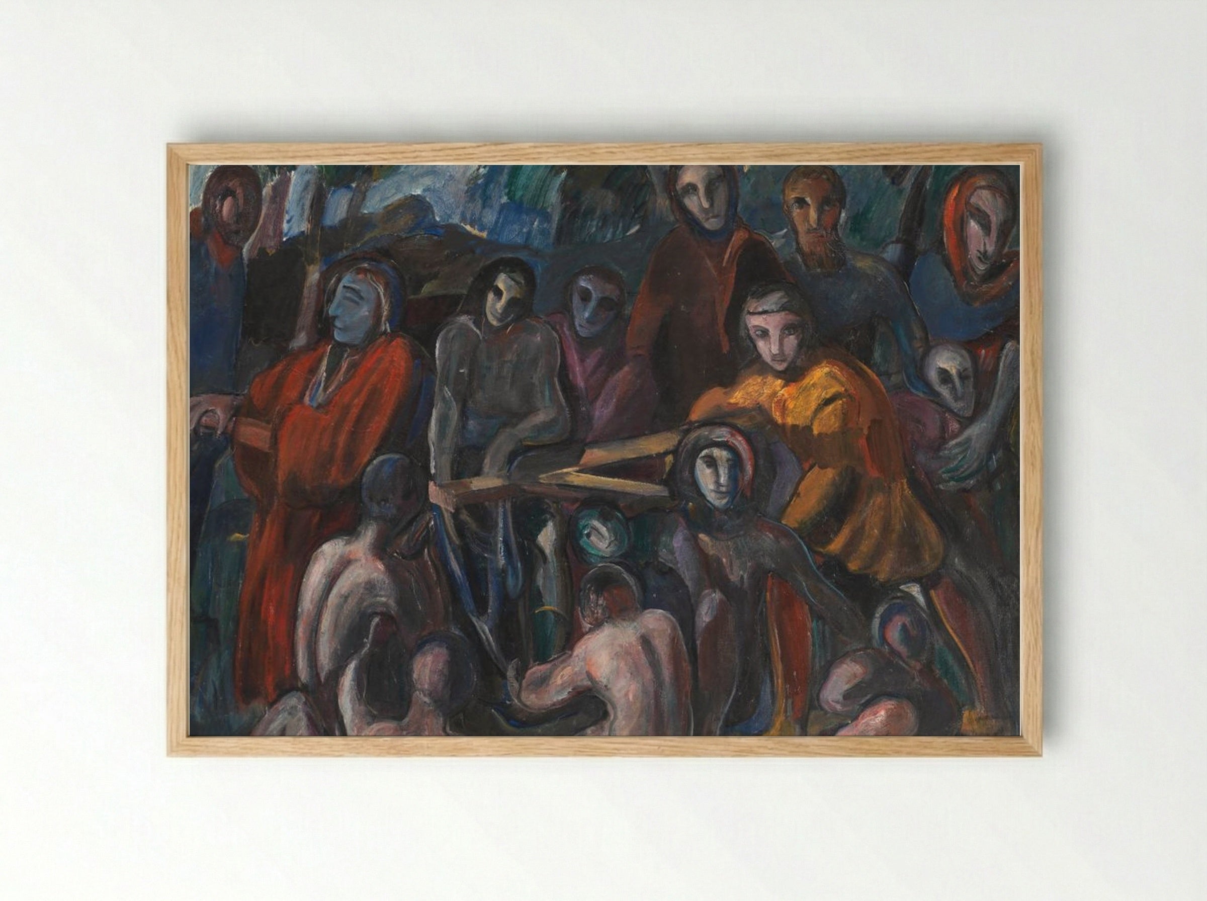 The Road to Golgotha - Jens Adolf Jerichau - Framed Print Wood