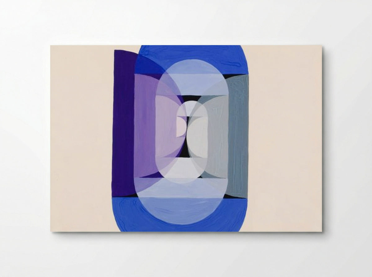 Blue, Gray, Violet Wheel - Joseph Schillinger - Poster