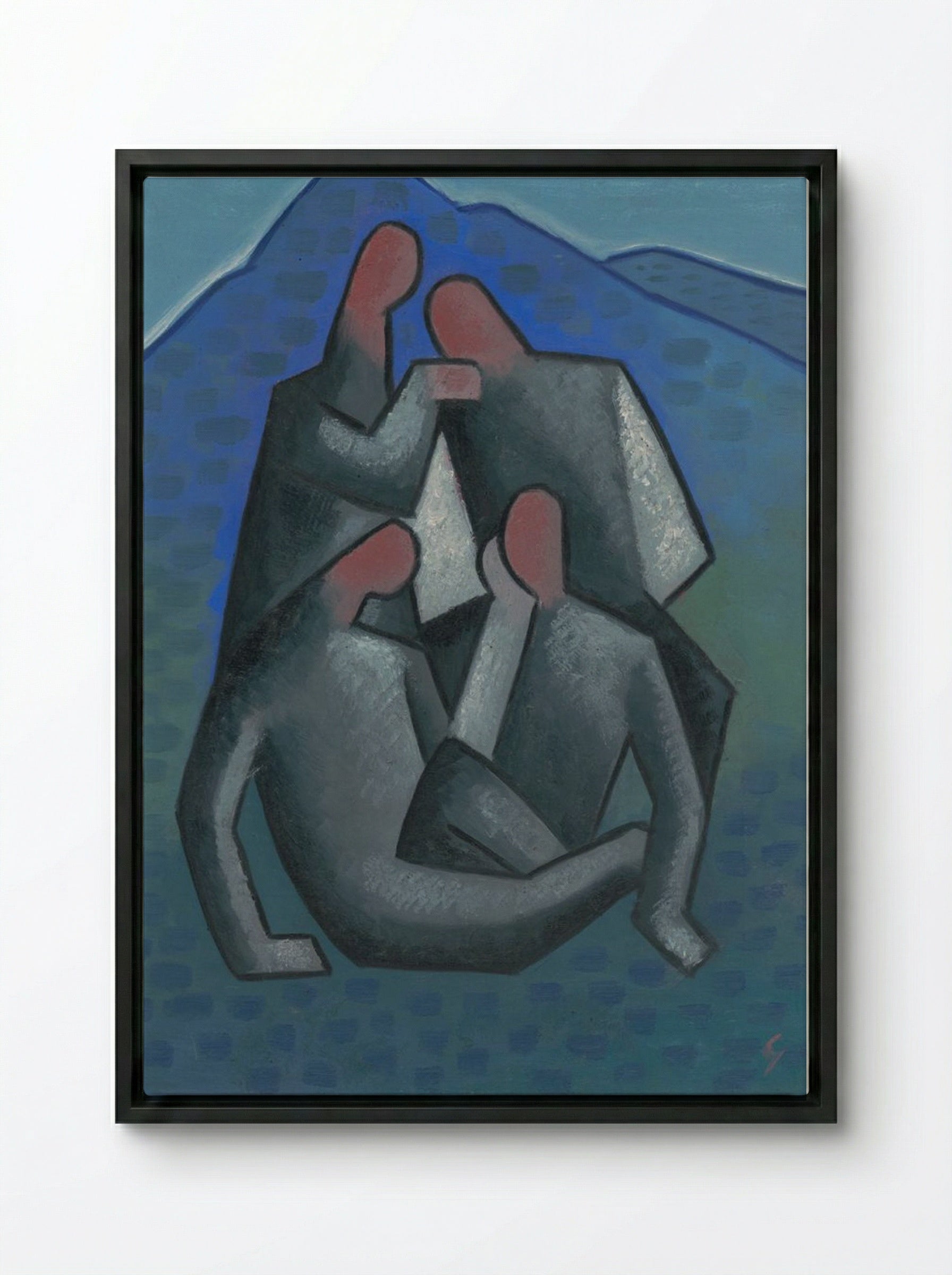 Robbers - Mikuláš Galanda - Framed Canvas Black