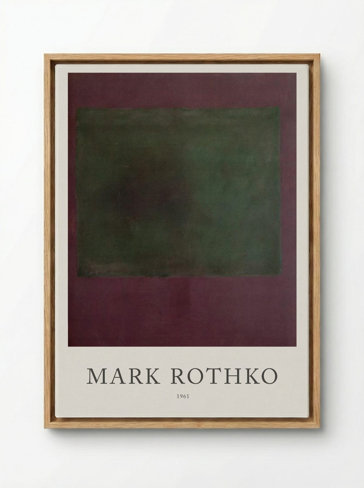 Untitled (Green and Maroon) - Mark Rothko - Framed Canvas Wood