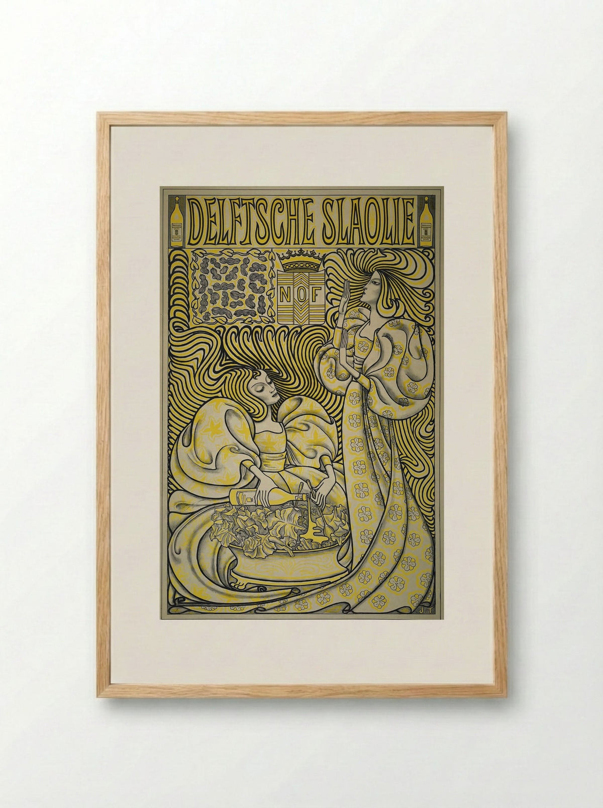 Poster for Delft Salad Oil - Jan Toorop - Framed Print Wood