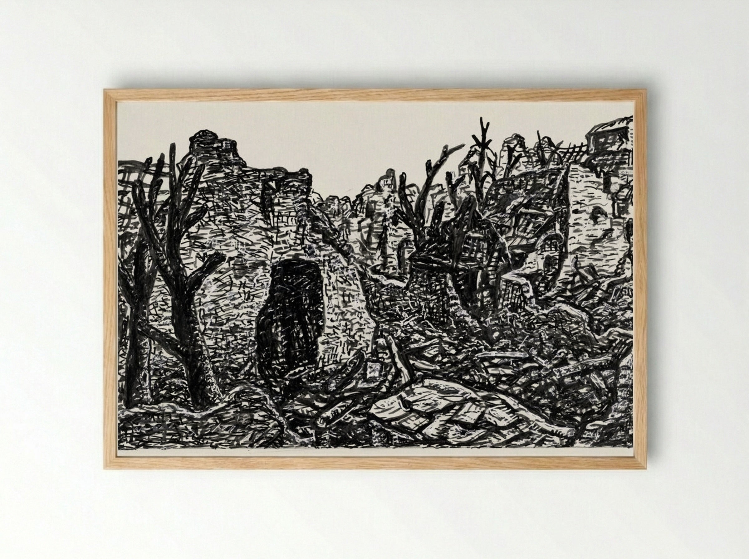 Devastation of the Second World War - Leo Gestel - Framed Print Wood