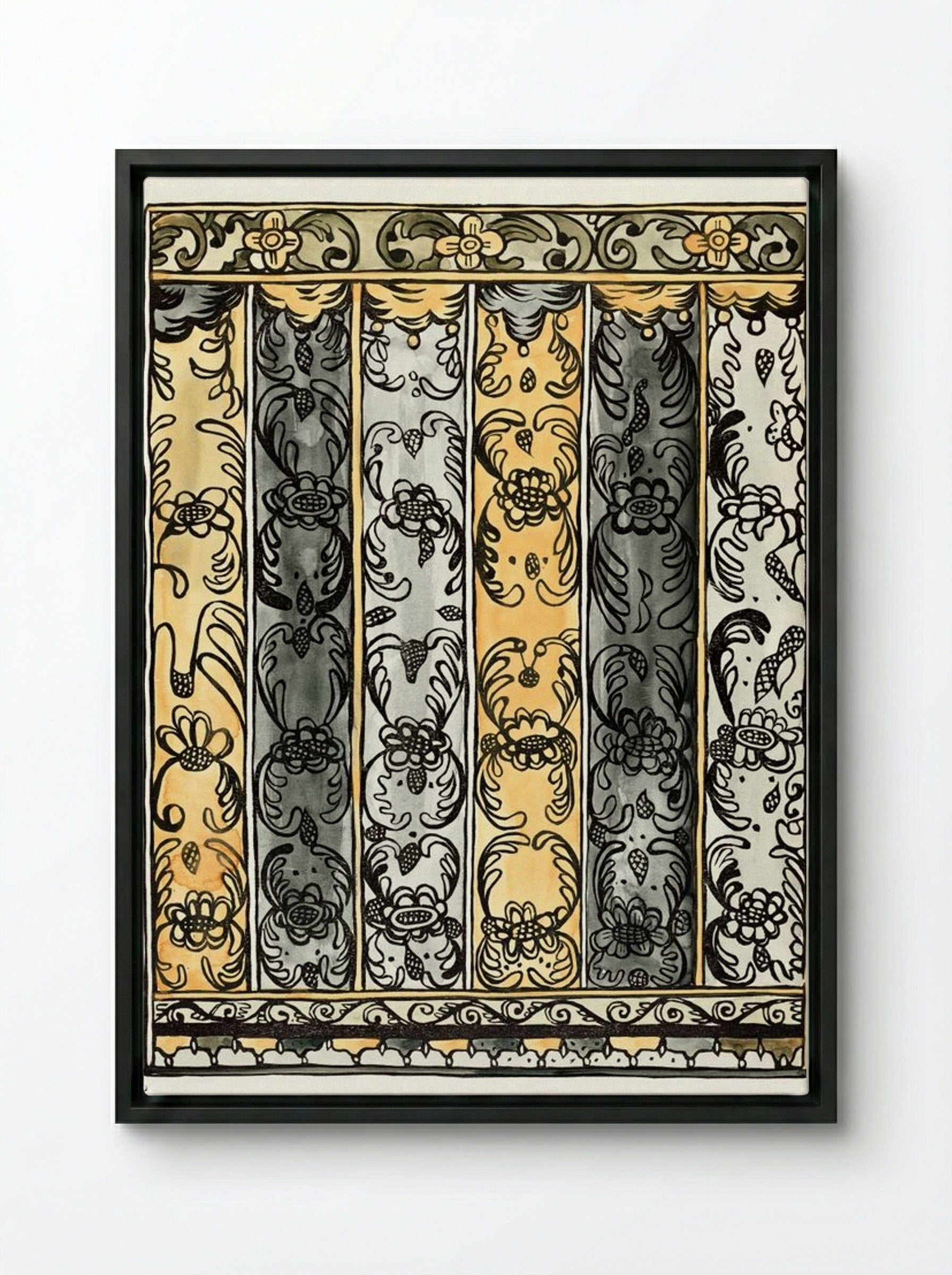 Plate 22, Wall Decoration: Laguna (From Portfolio) - Fine Art Print - Framed Canvas Black