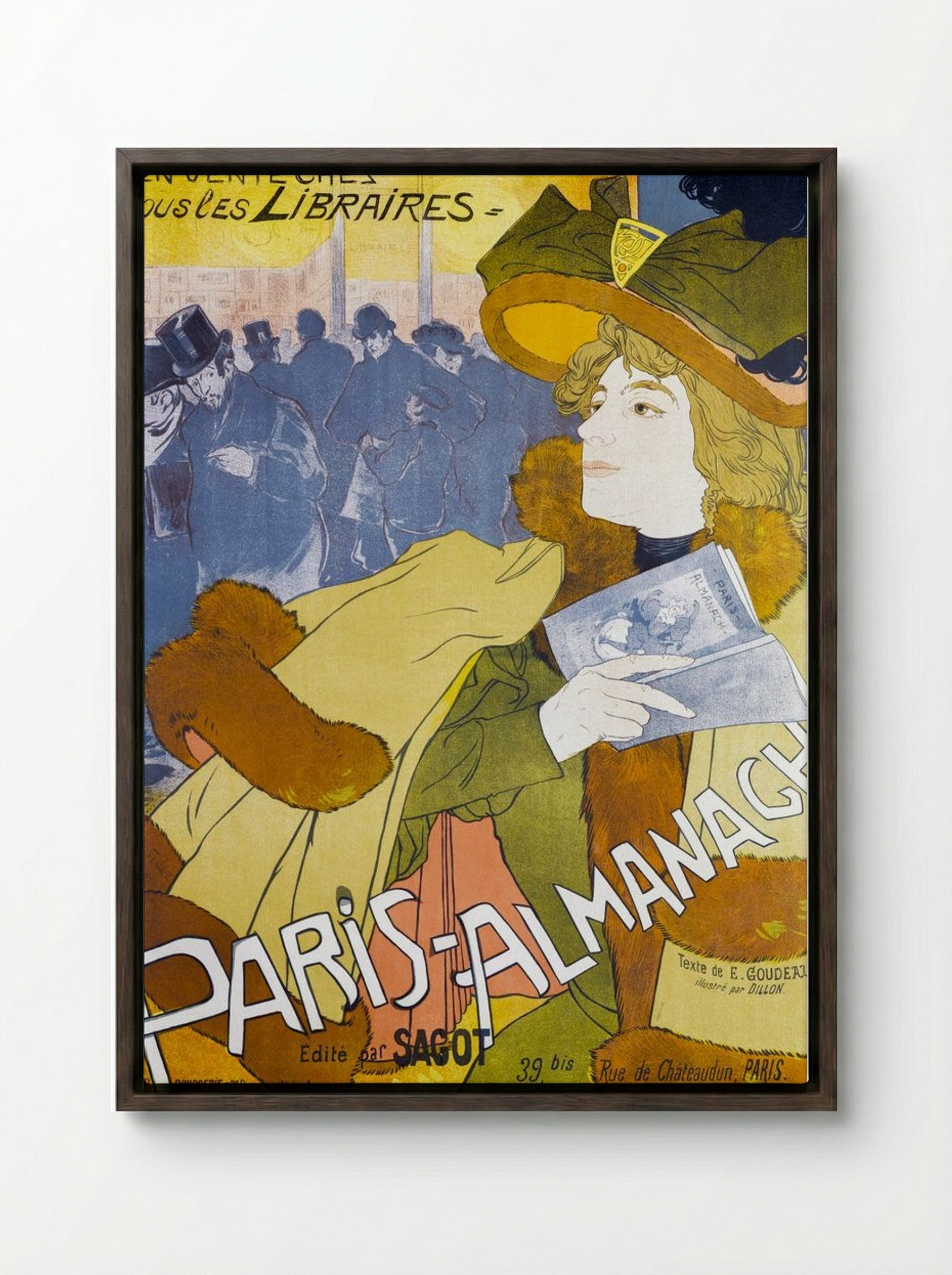 Paris-Almanach, 1894 - Georges de Feure - Framed Canvas Dark Wood