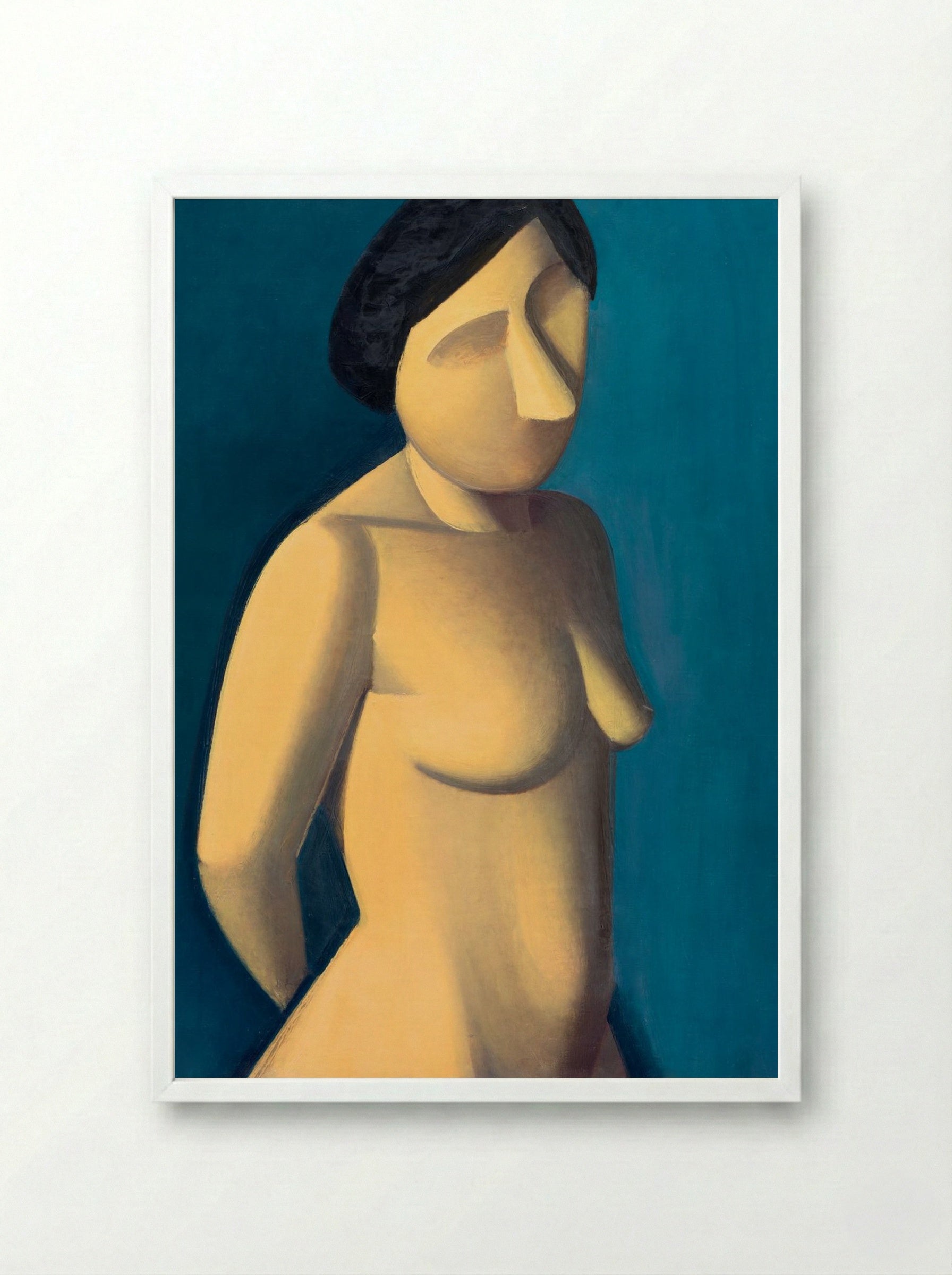 Female Model - Vilhelm Lundstrøm - Framed Print White