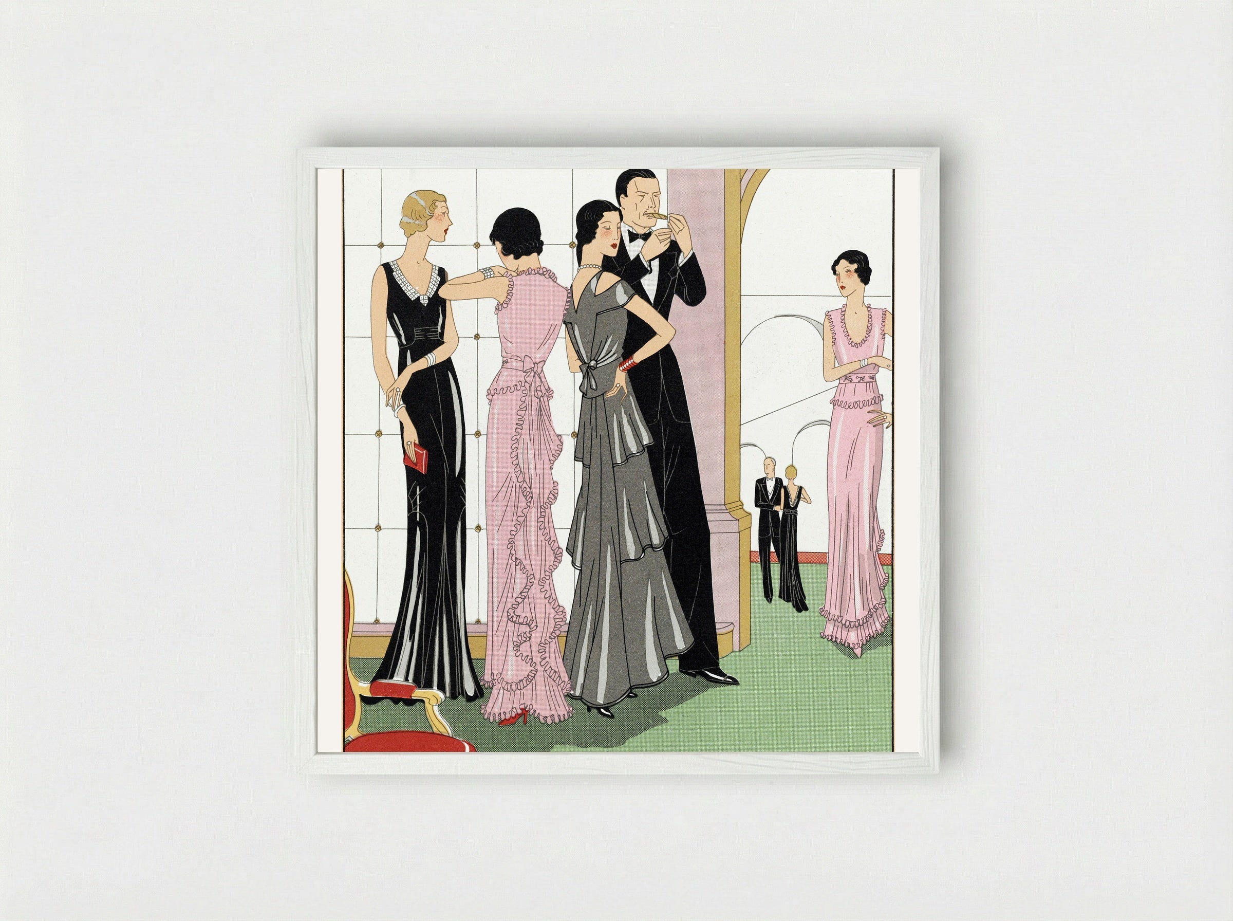 Evening Wears - Martial et Armand - Framed Print White