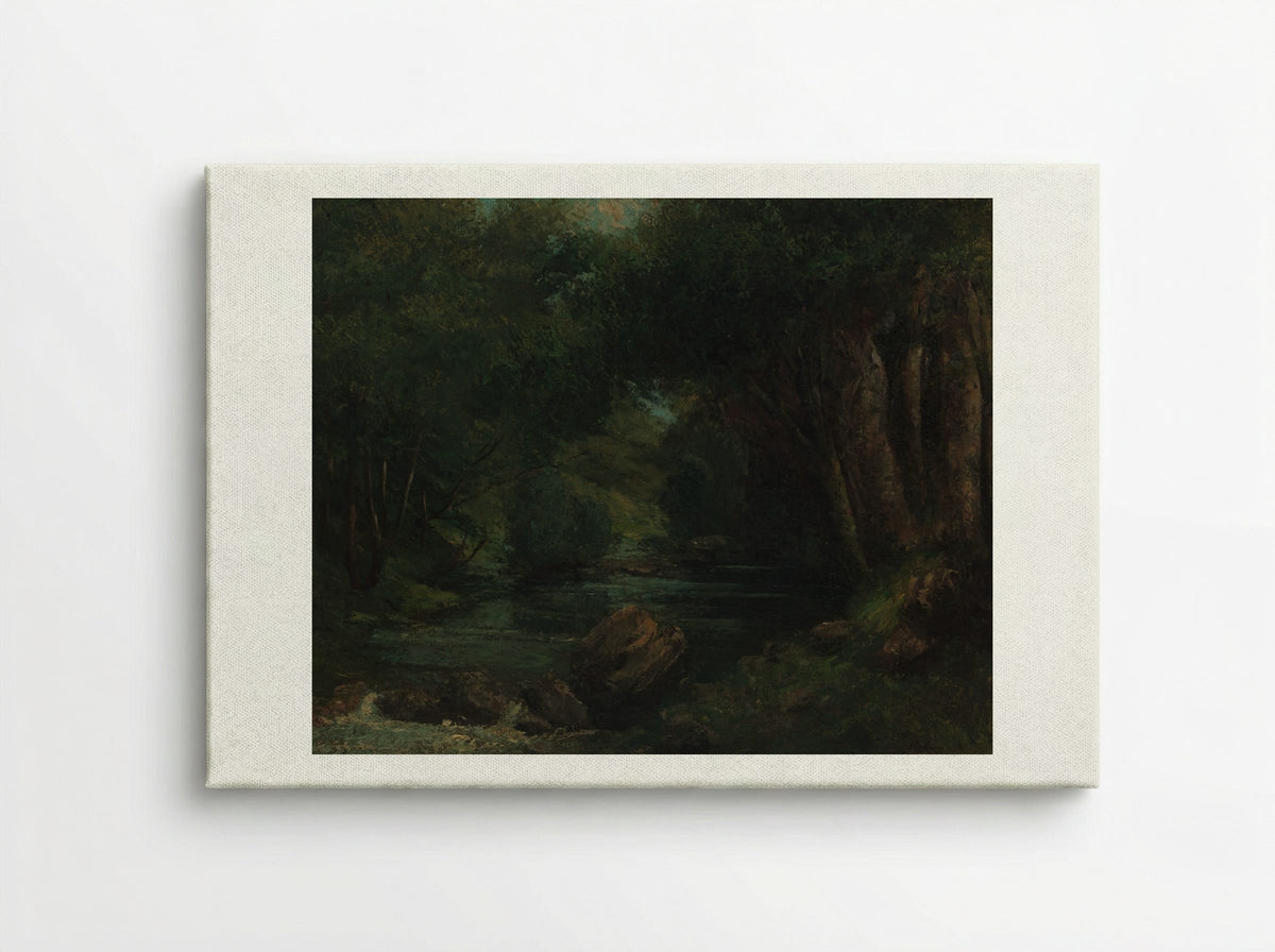 A Brook in the Forest - Gustave Courbet - Canvas