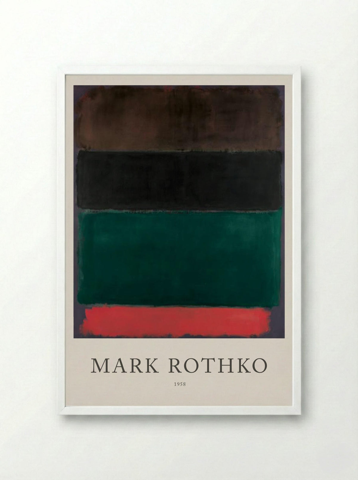 Untitled (Multiform Painting) - Mark Rothko - Framed Print White