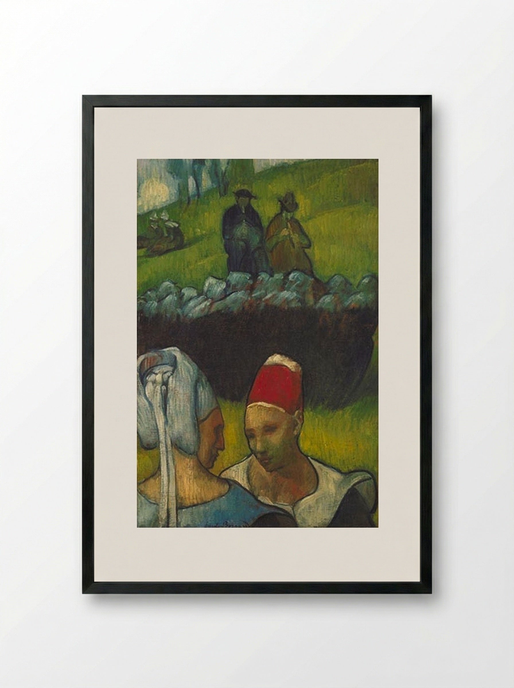 Bretons - Émile Bernard - Framed Print Black