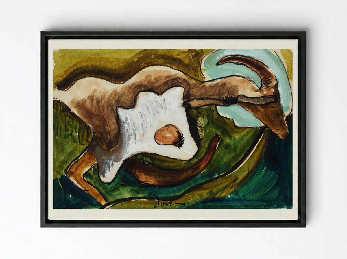 Study for Goat - Arthur Dove - Framed Canvas Black