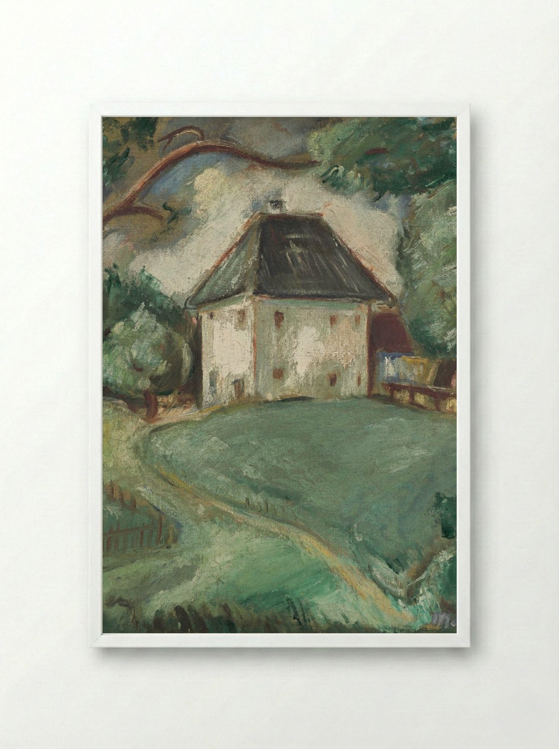 Landscape near Trebon - Cyprián Majerník - Framed Print White