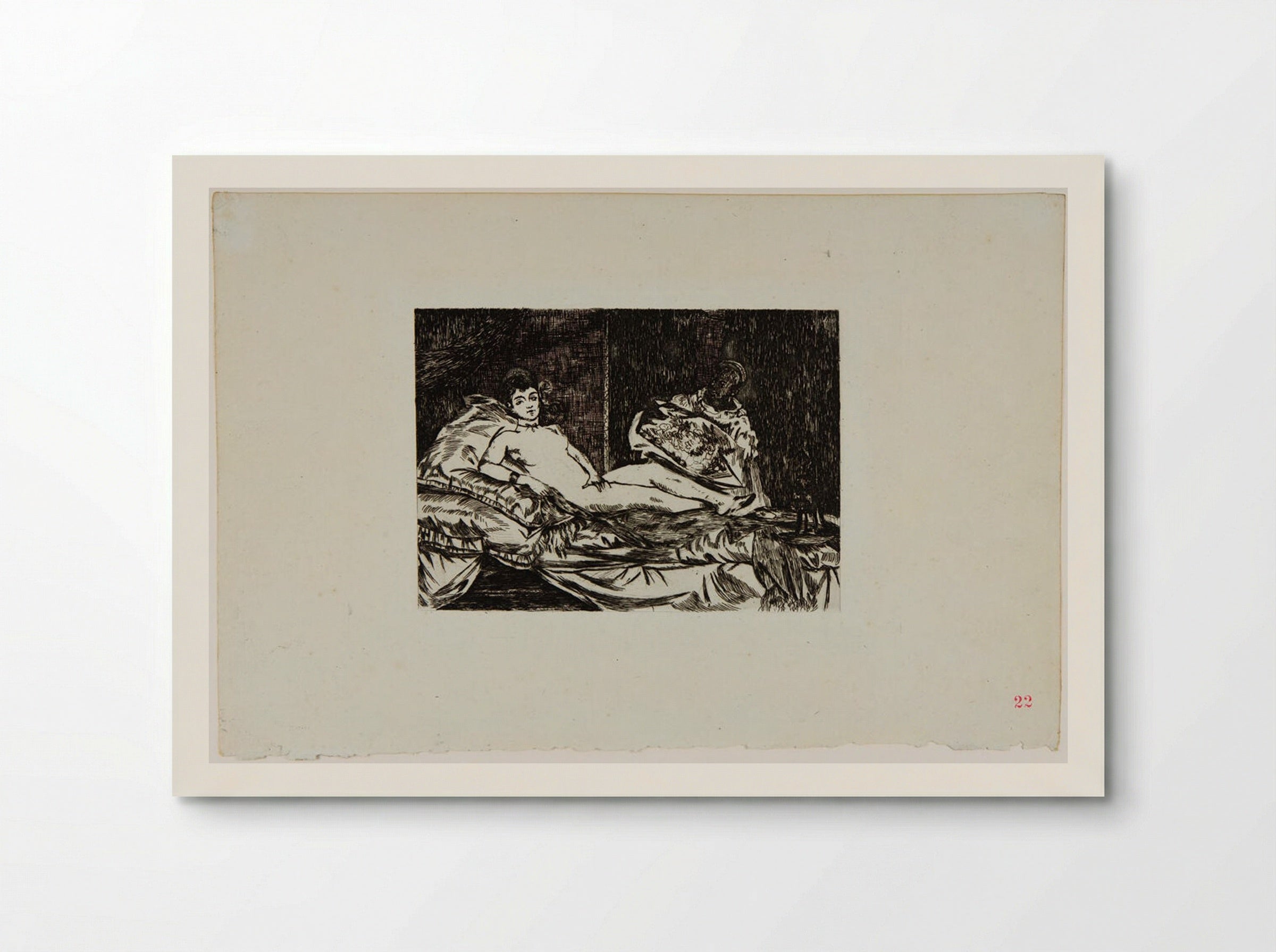 Olympia (large plate) - Édouard Manet - Poster
