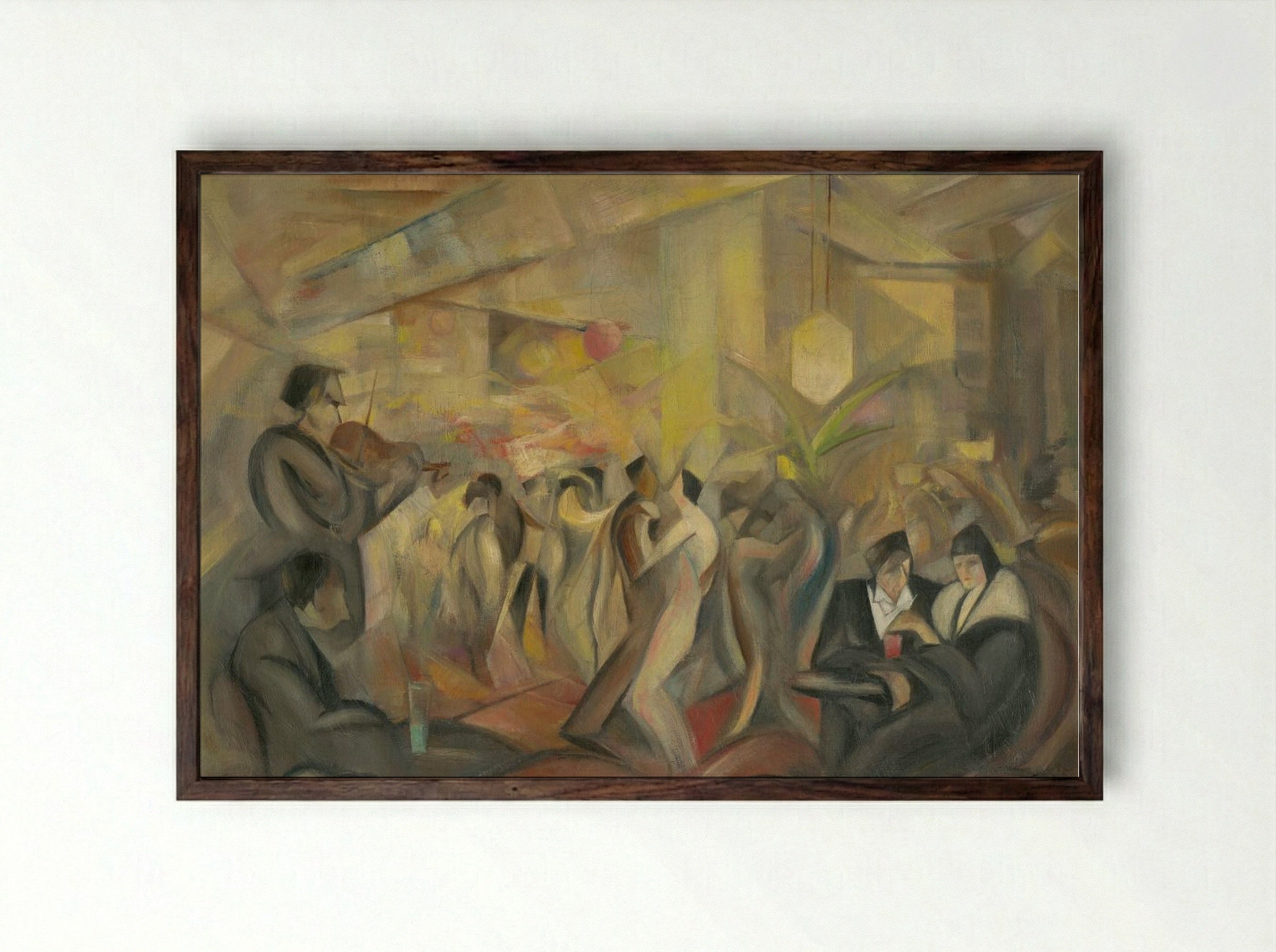 Paris Cafe - Zolo Palugyay - Framed Print Dark Wood