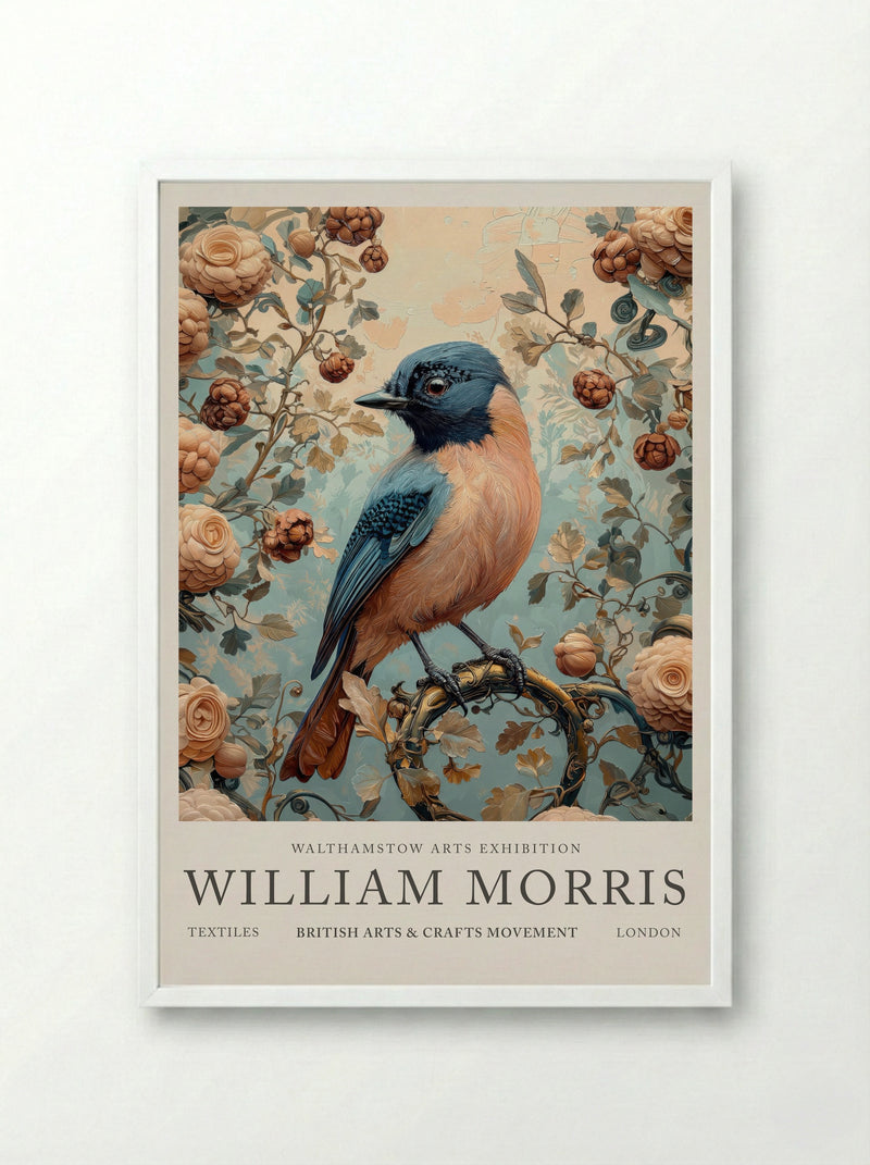 Jay Jubilee - William Morris - Framed Print White