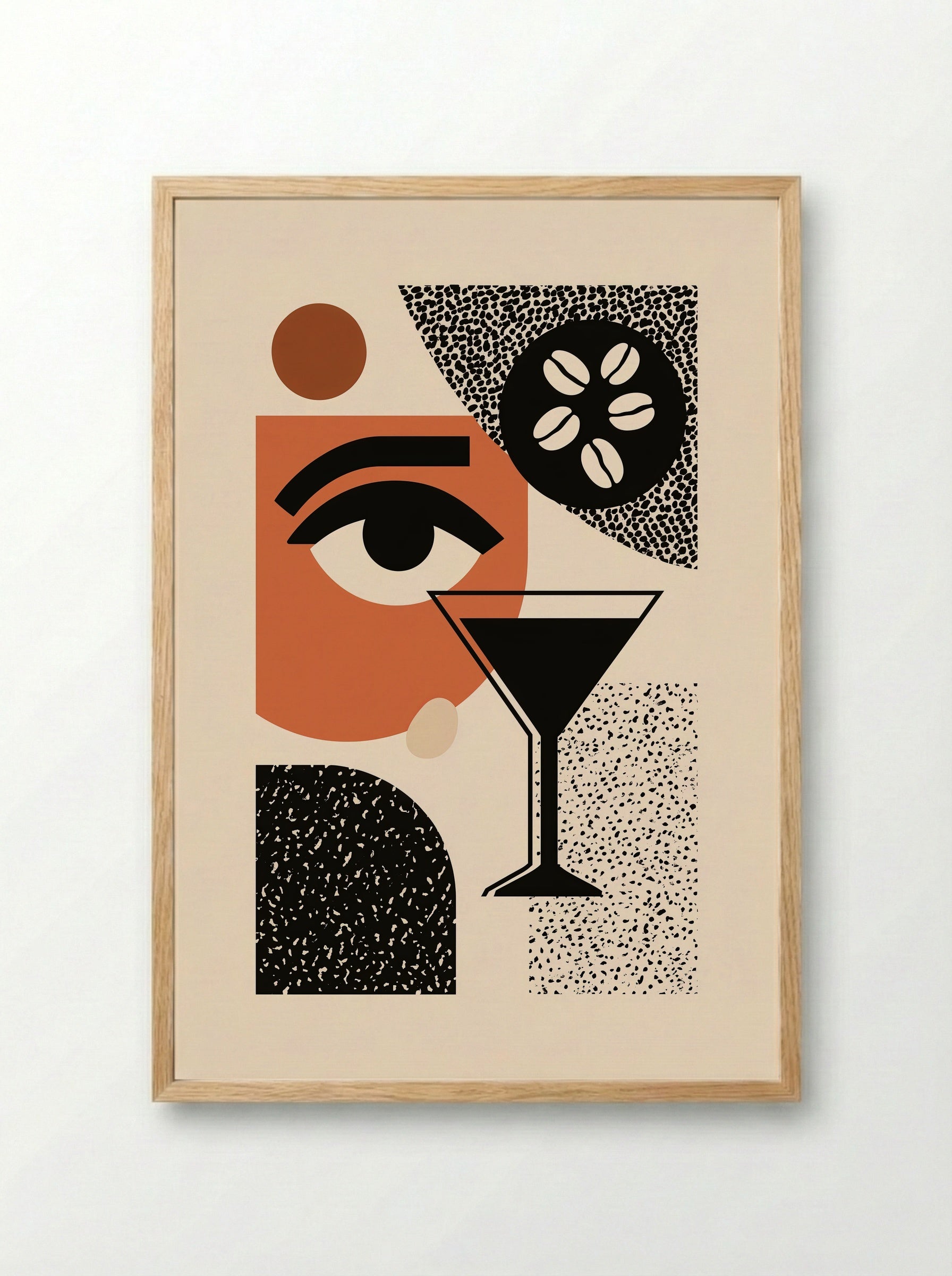 Midnight Espresso Martini - Framed Print Wood