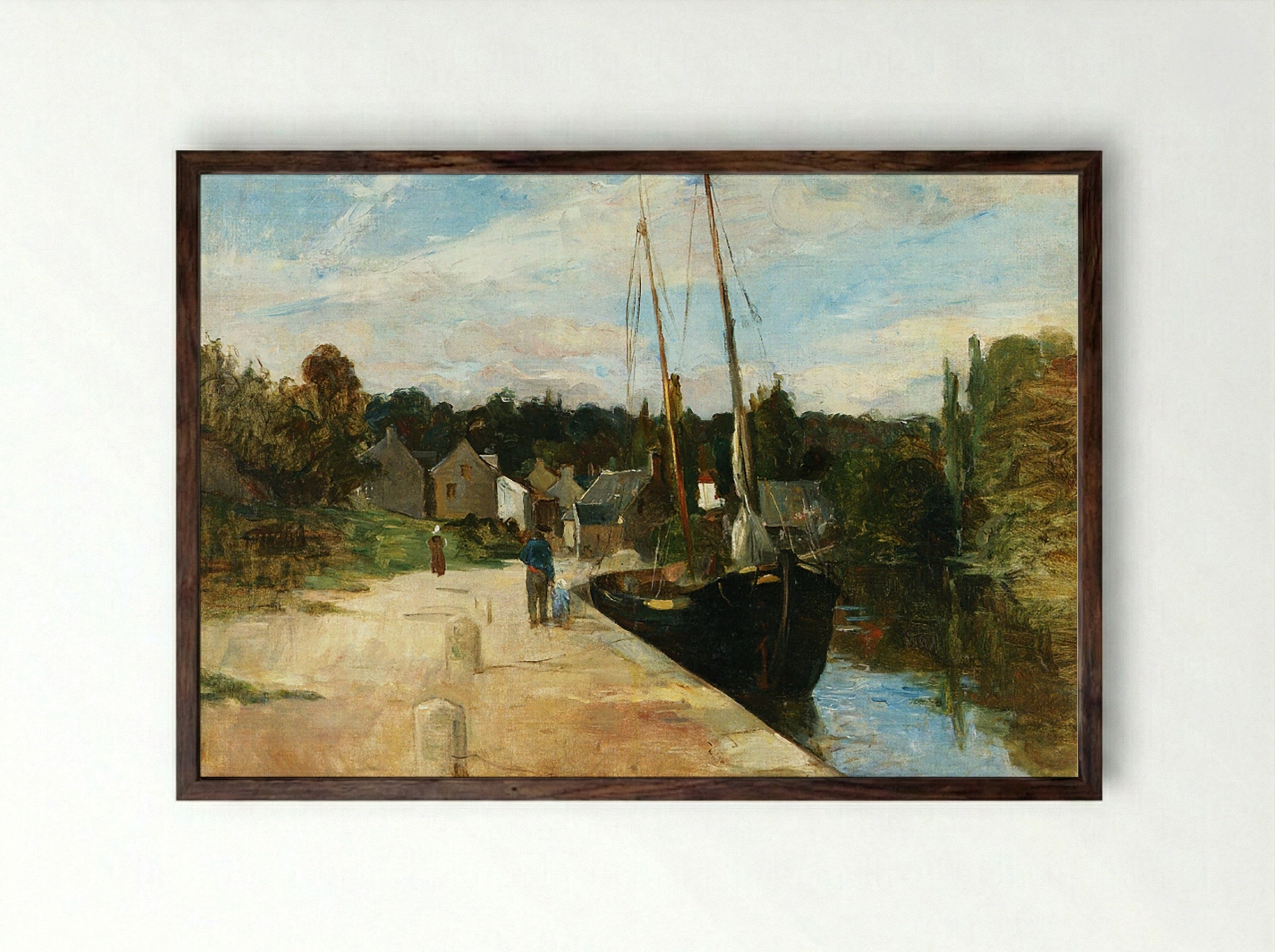 Rosbras, Brittany - Berthe Morisot - Framed Print Dark Wood