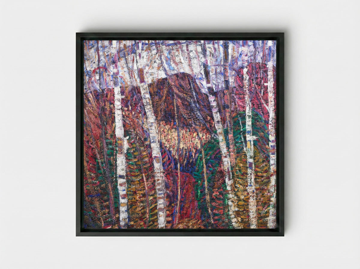 White Birches - Marsden Hartley - Framed Canvas Black