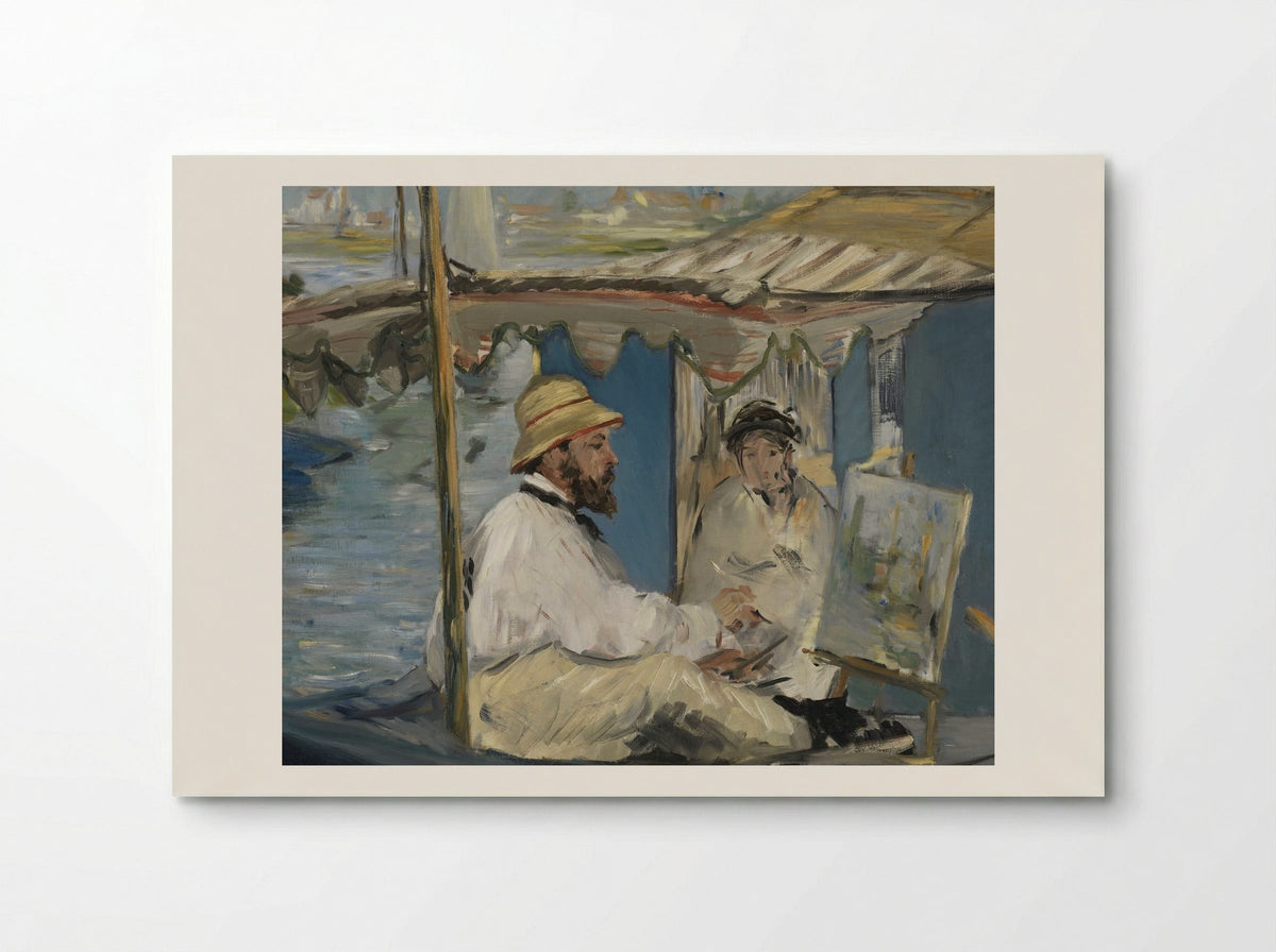 Claude Monet Painting in his Studio - Édouard Manet - Poster