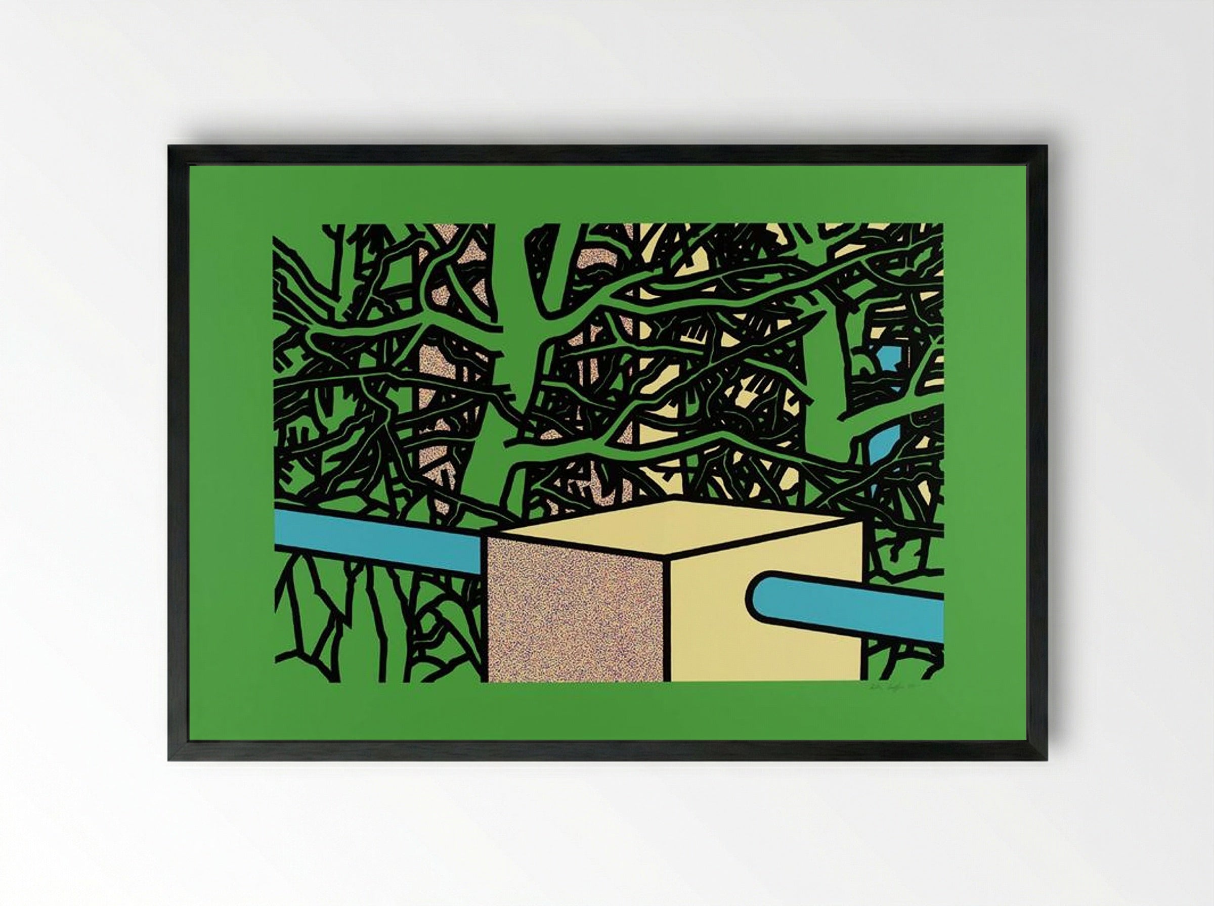 Garden with Pines - Patrick Caulfield - Framed Print Black