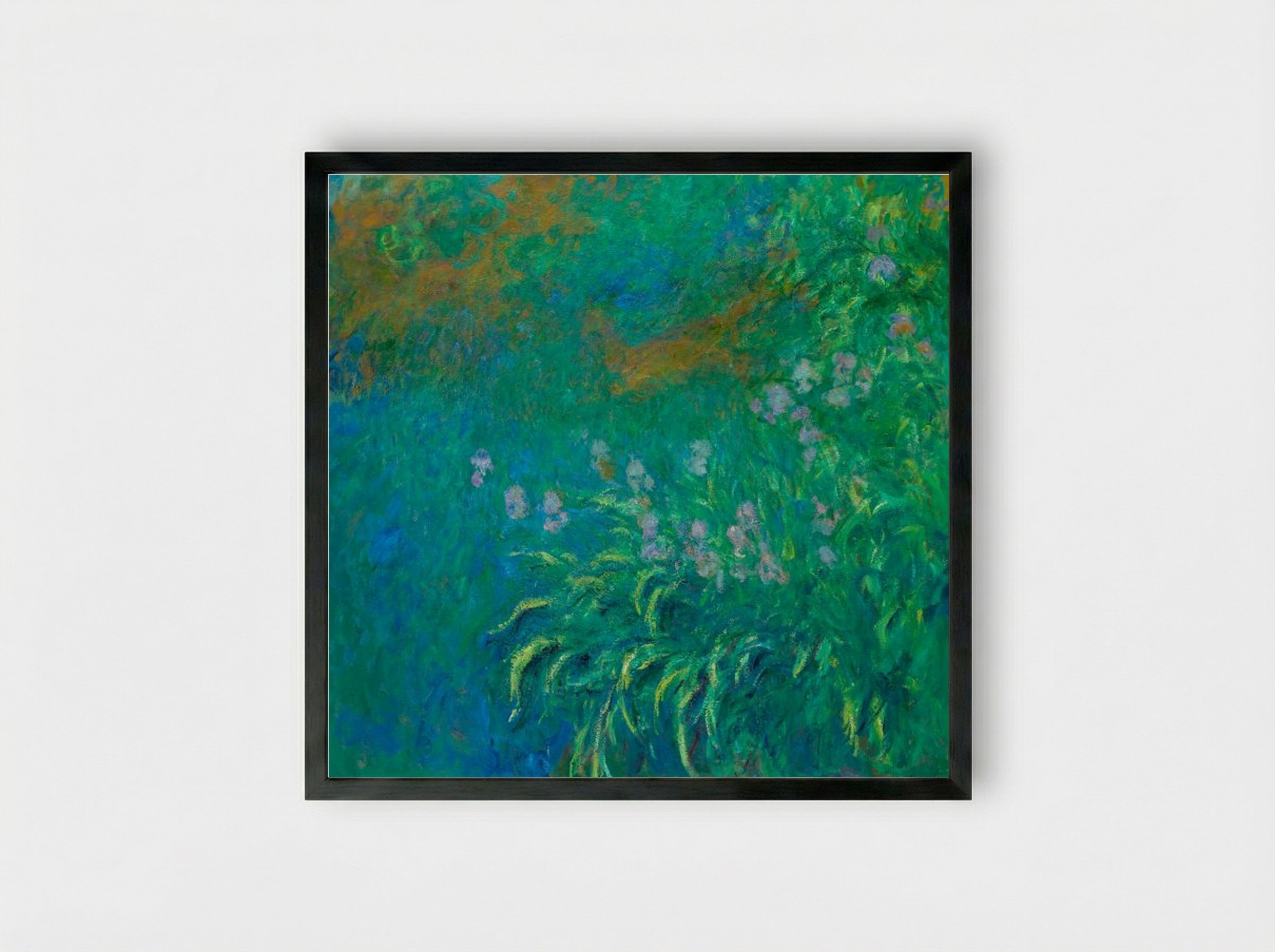 Irises - Claude Monet - Framed Print Black