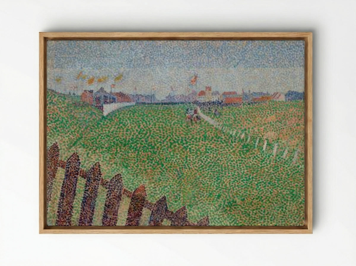 The Wellington Racecourse in Drizzle, Ostende - Alfred William Finch - Framed Canvas Wood