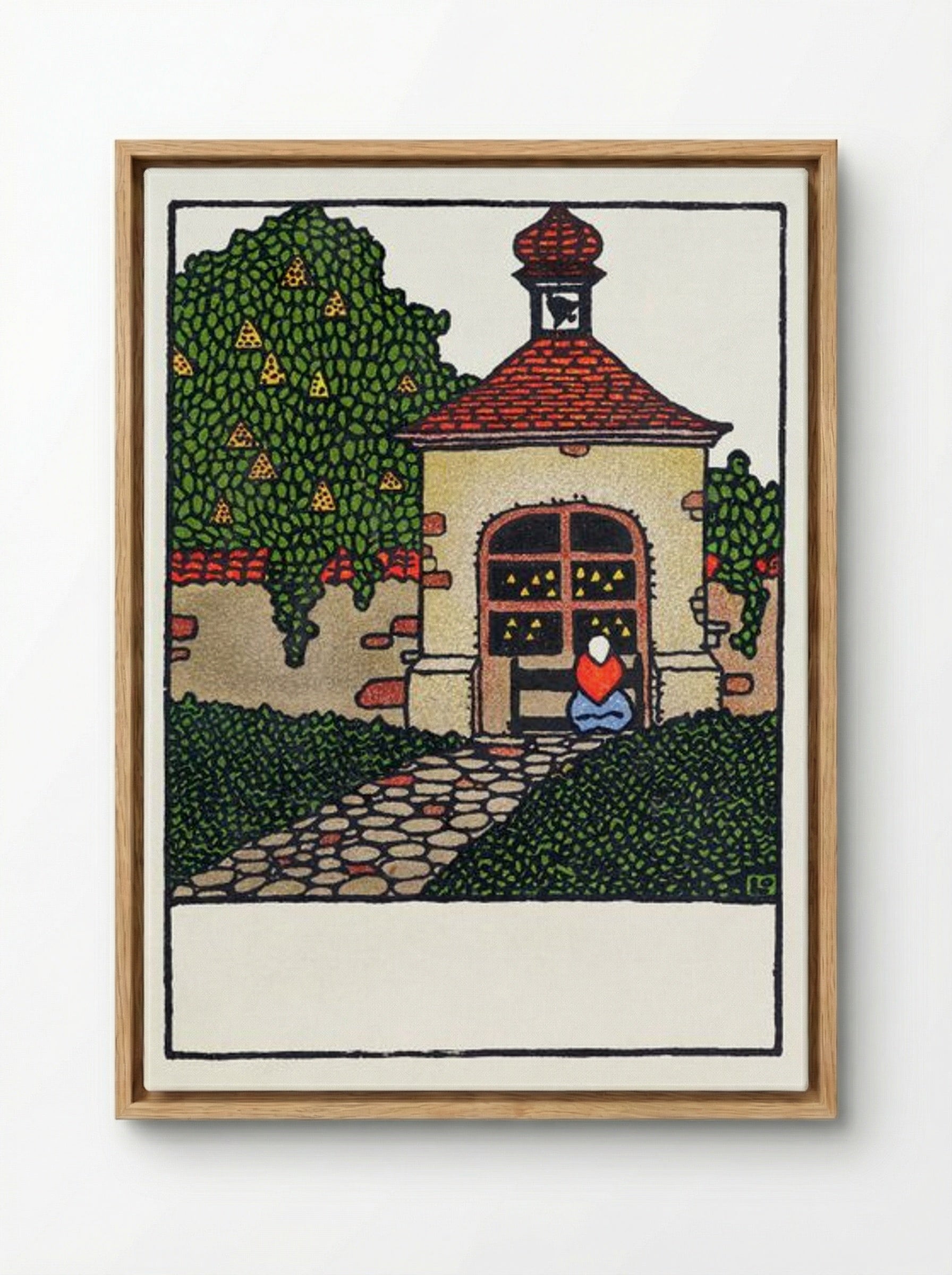 Easter Card with Chapel - Otto Friedrich Carl Lendecke - Framed Canvas Wood