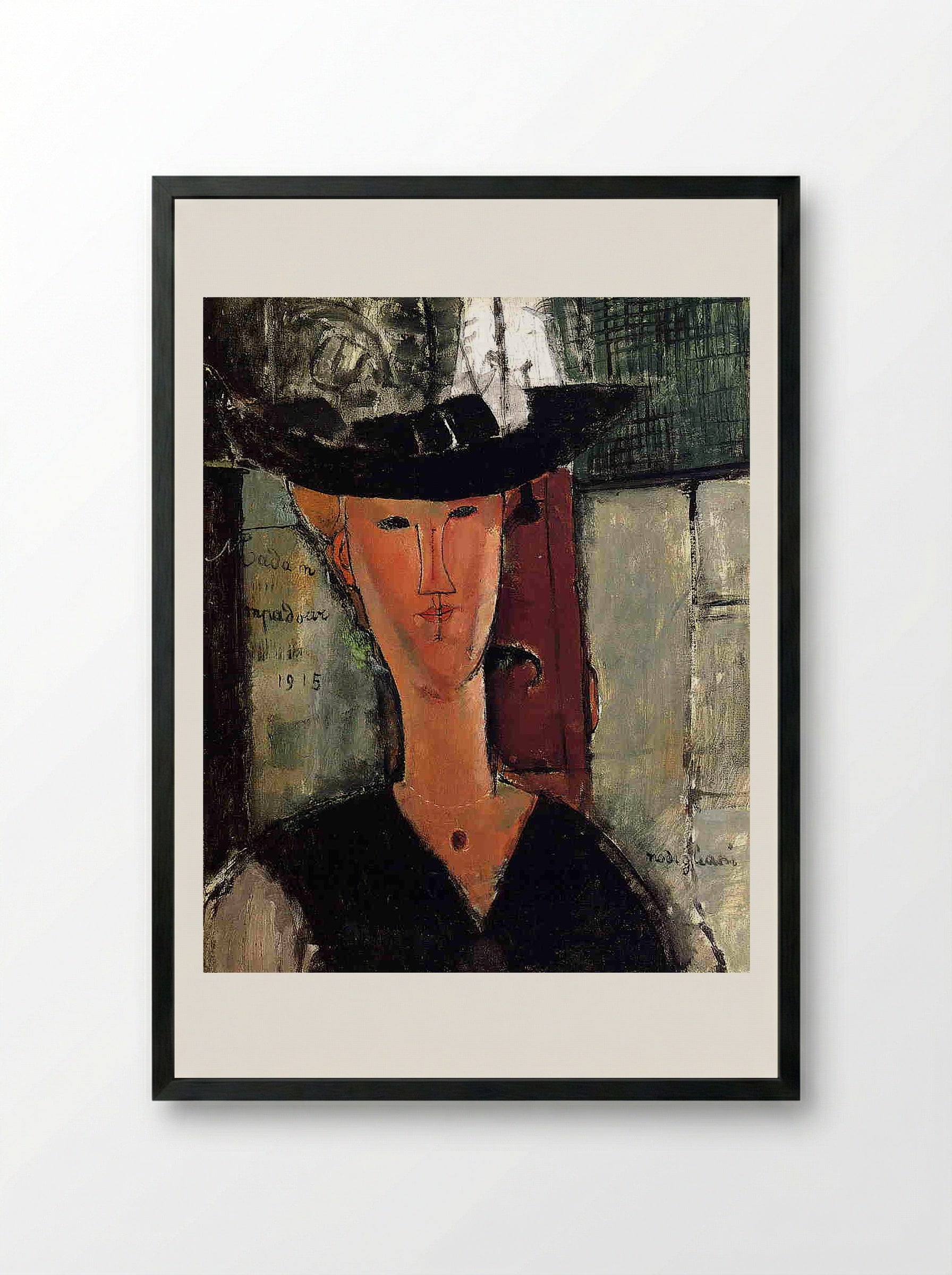 Madame Pompadour - Amedeo Modigliani - Framed Print Black