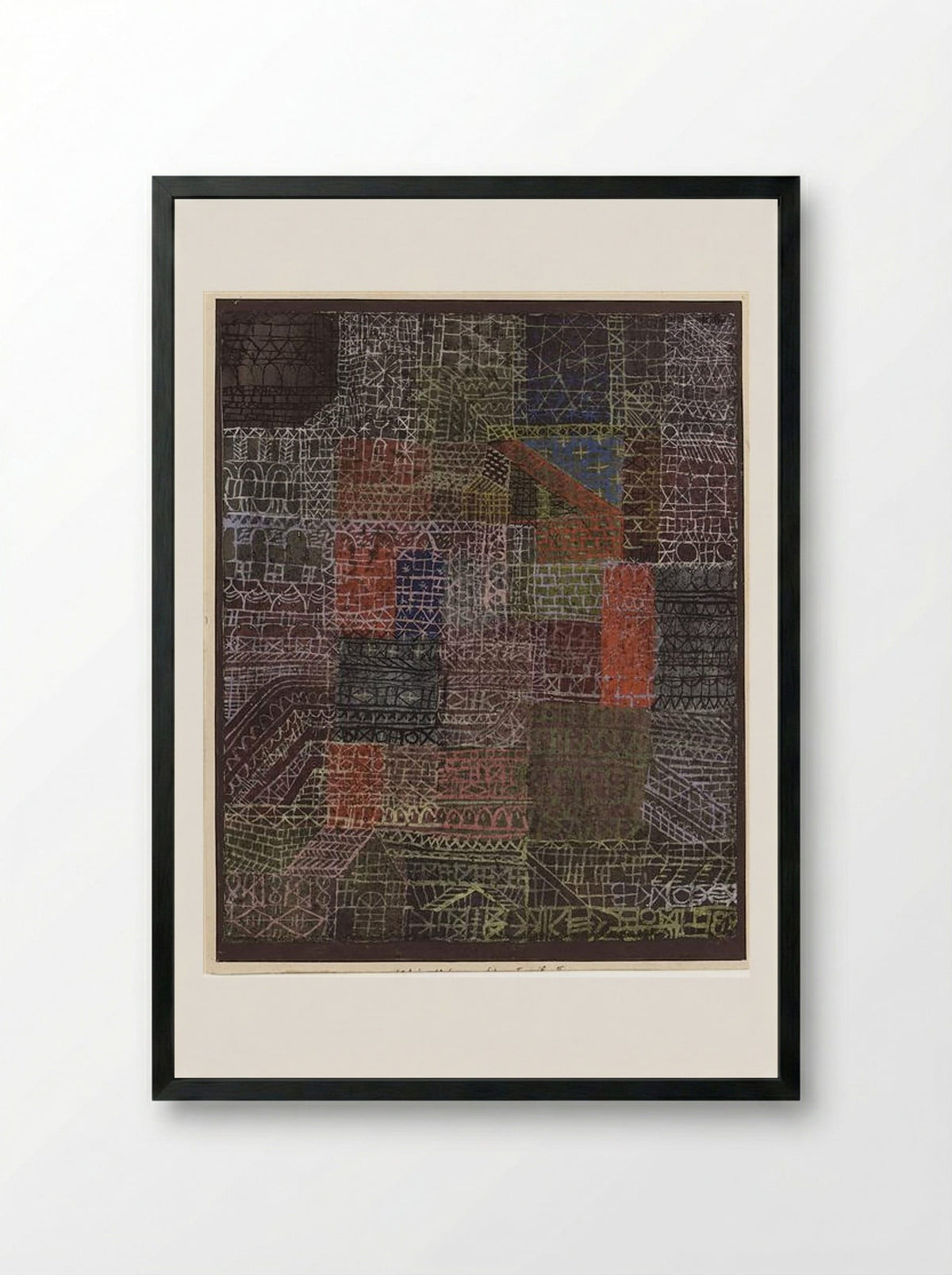 Structural II - Paul Klee - Framed Print Black