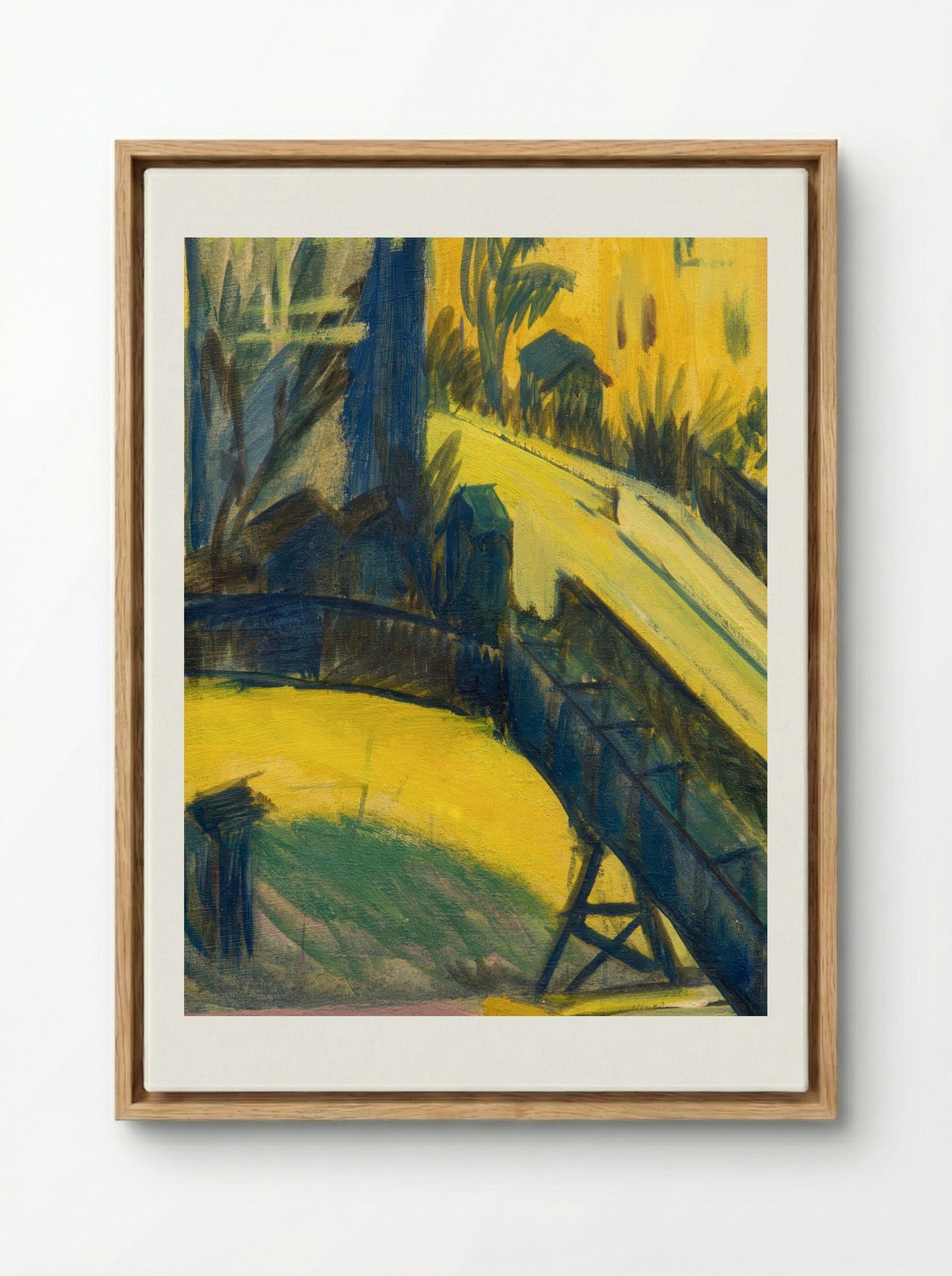 View from the Window - Ernst Ludwig Kirchner - Framed Canvas Wood