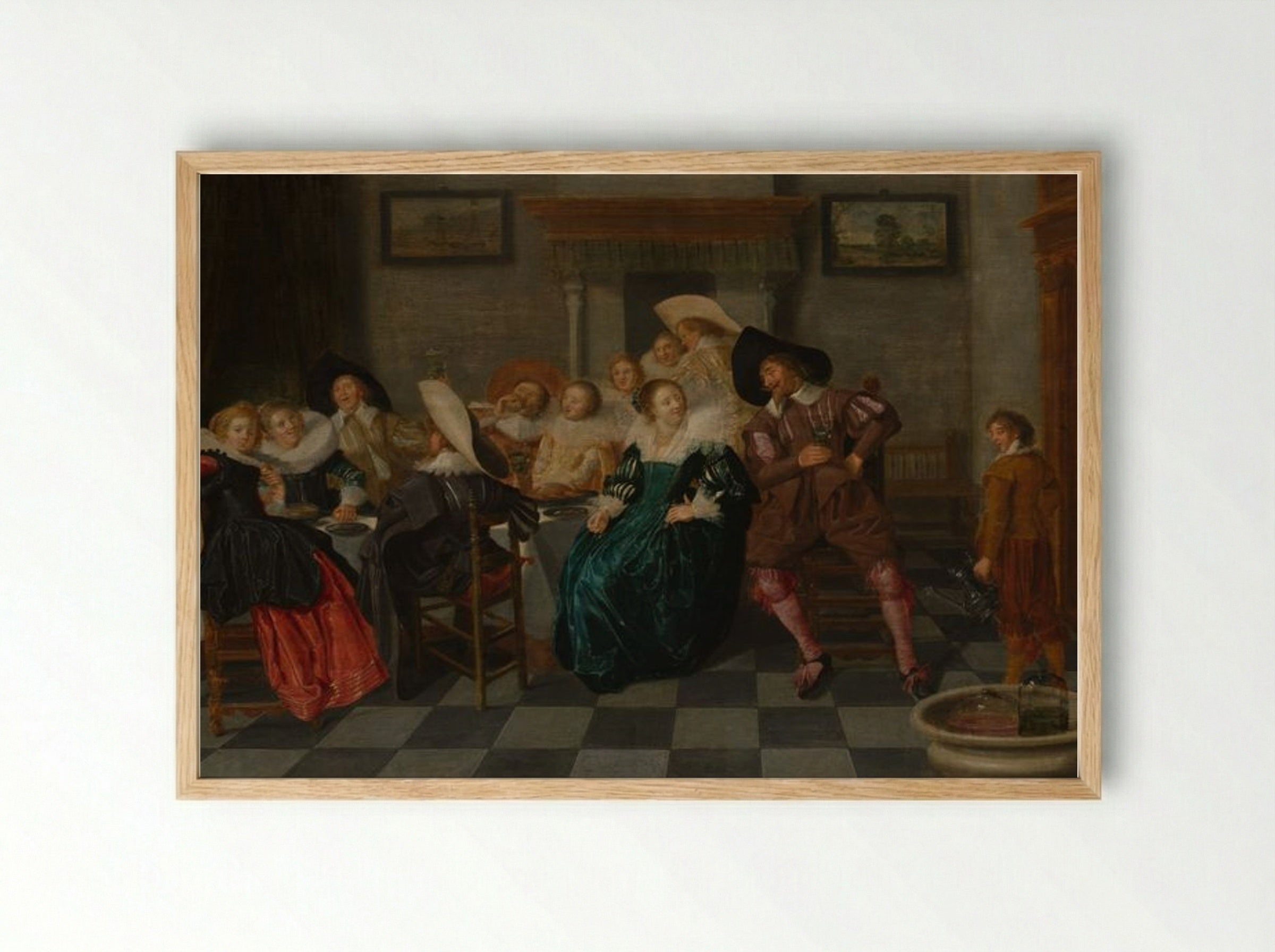 A Banquet - Frans Hals - Framed Print Wood