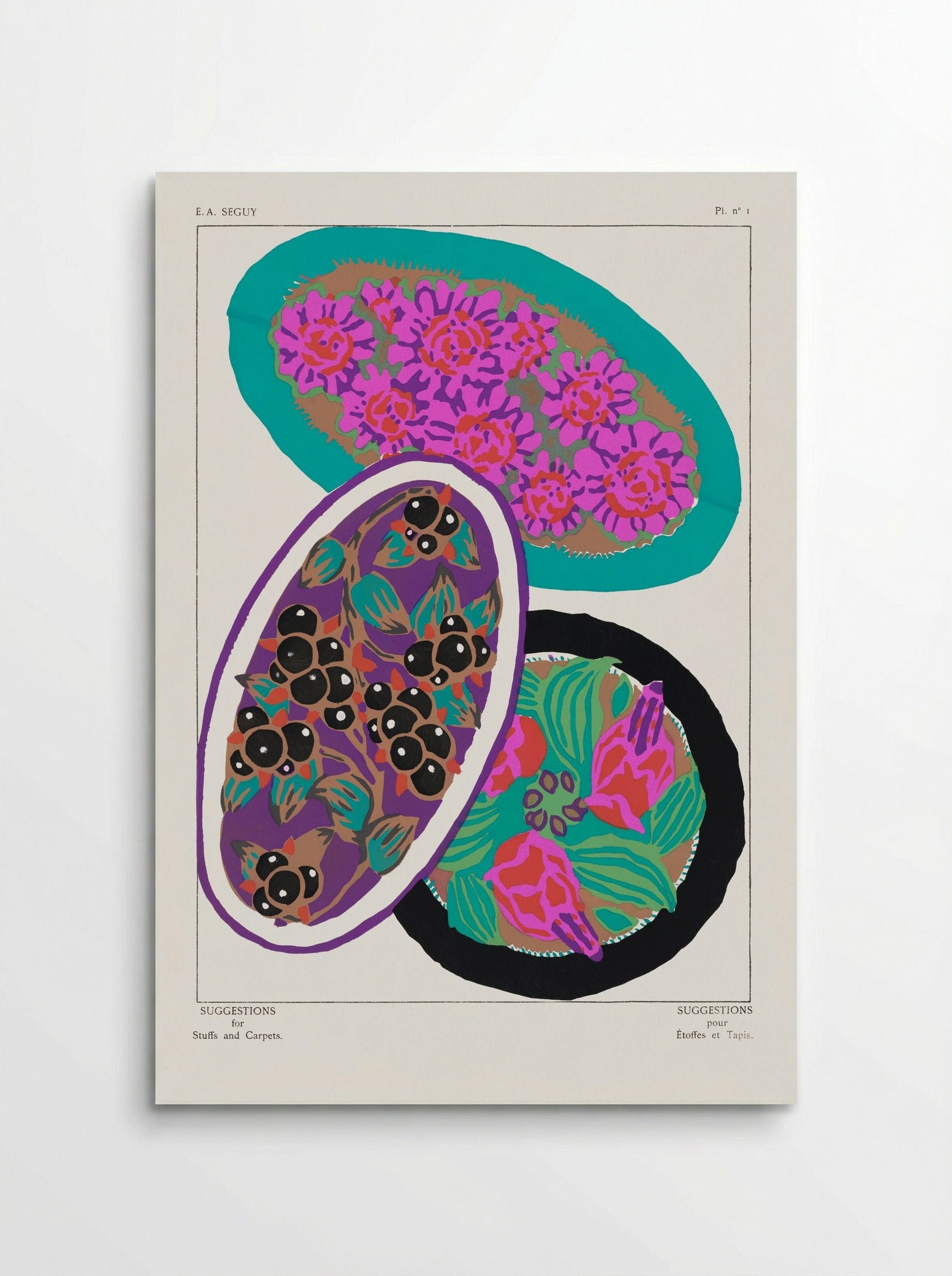Pl. nº 1: Floral and Fruit Designs - Émile-Allain Séguy - Poster