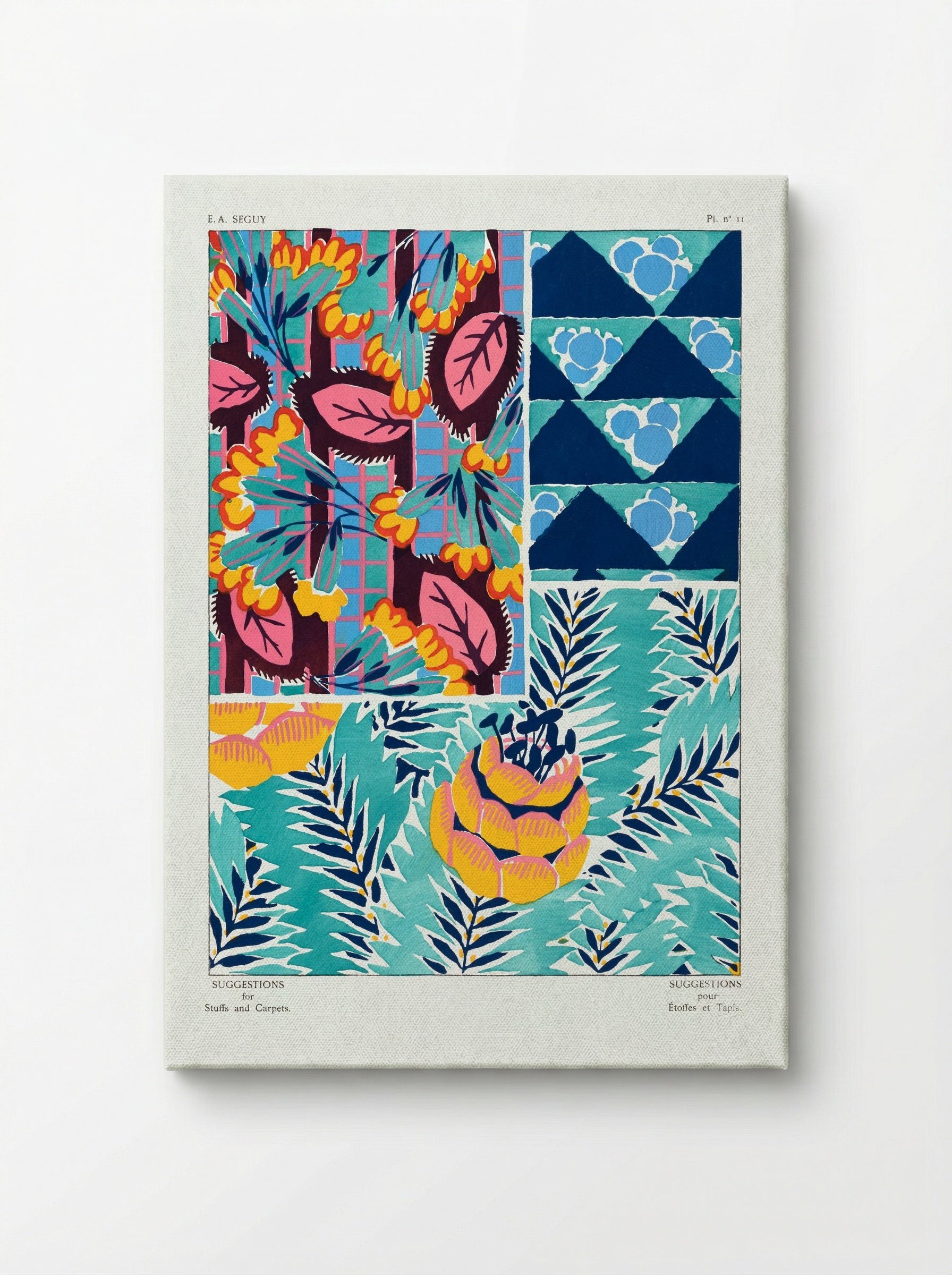 Suggestions for Stuffs and Carpets, Plate 11 - Émile-Allain Séguy - Canvas