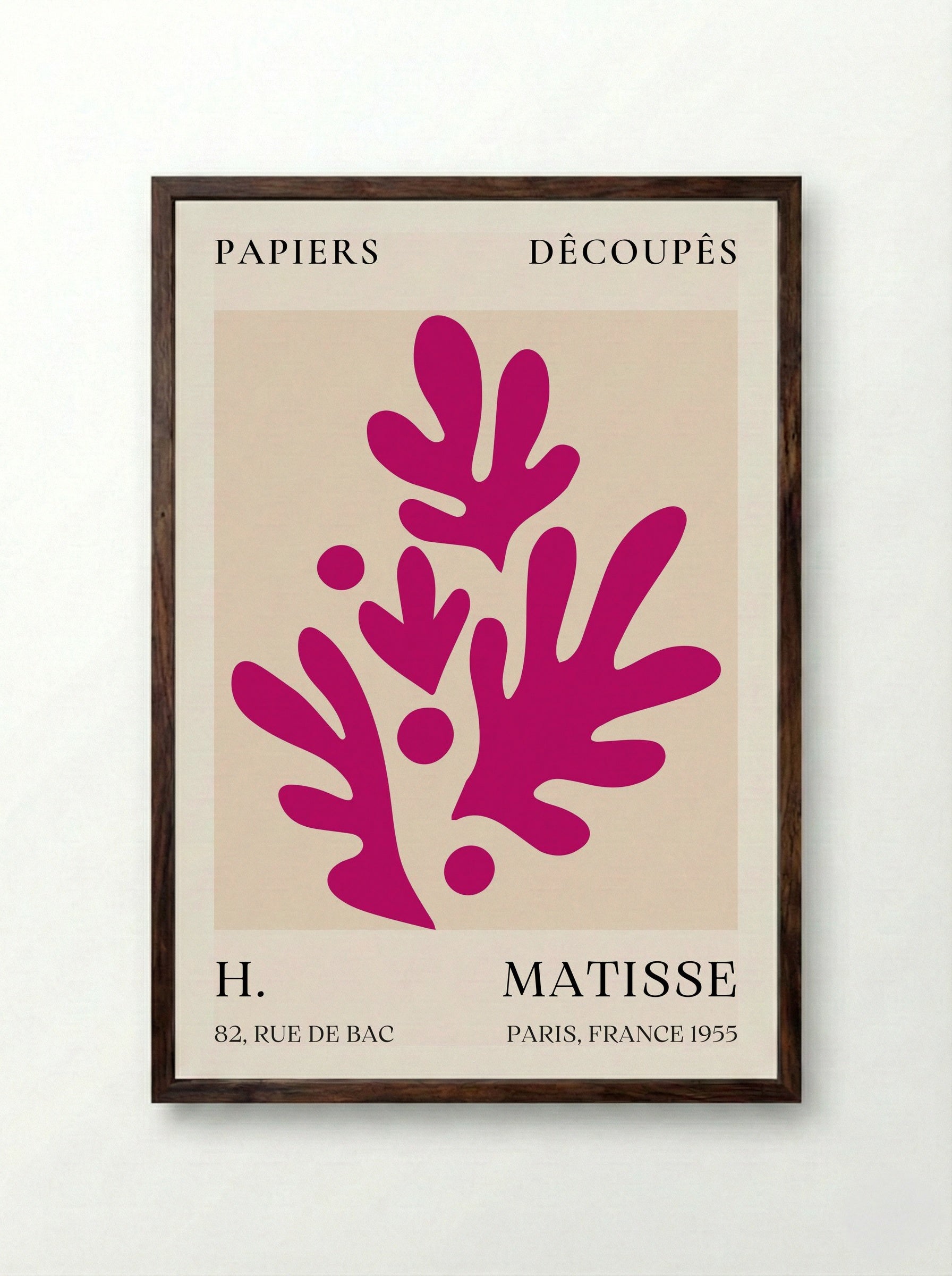 Abstract Composition No. 20 - Henri Matisse - Framed Print Dark Wood