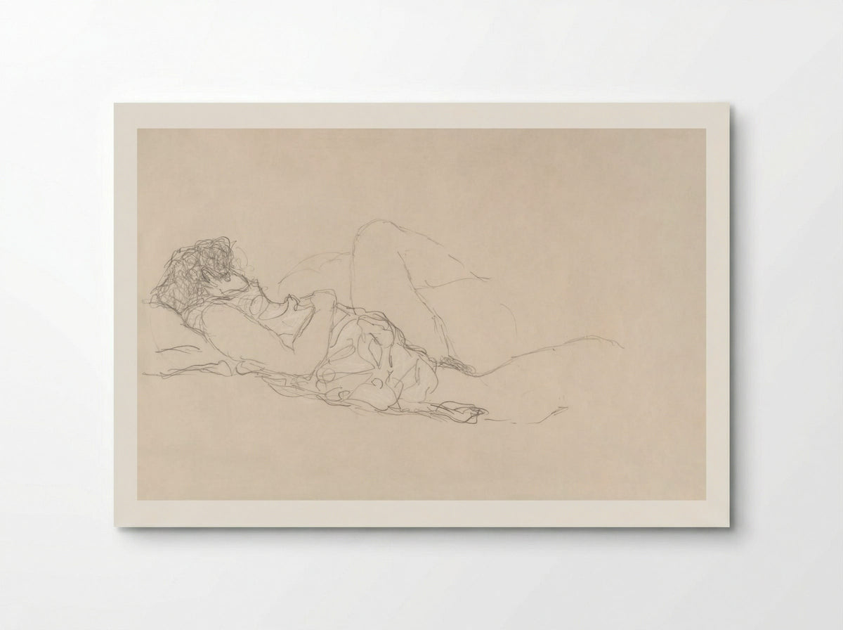 Sleeping Woman - Gustav Klimt - Poster