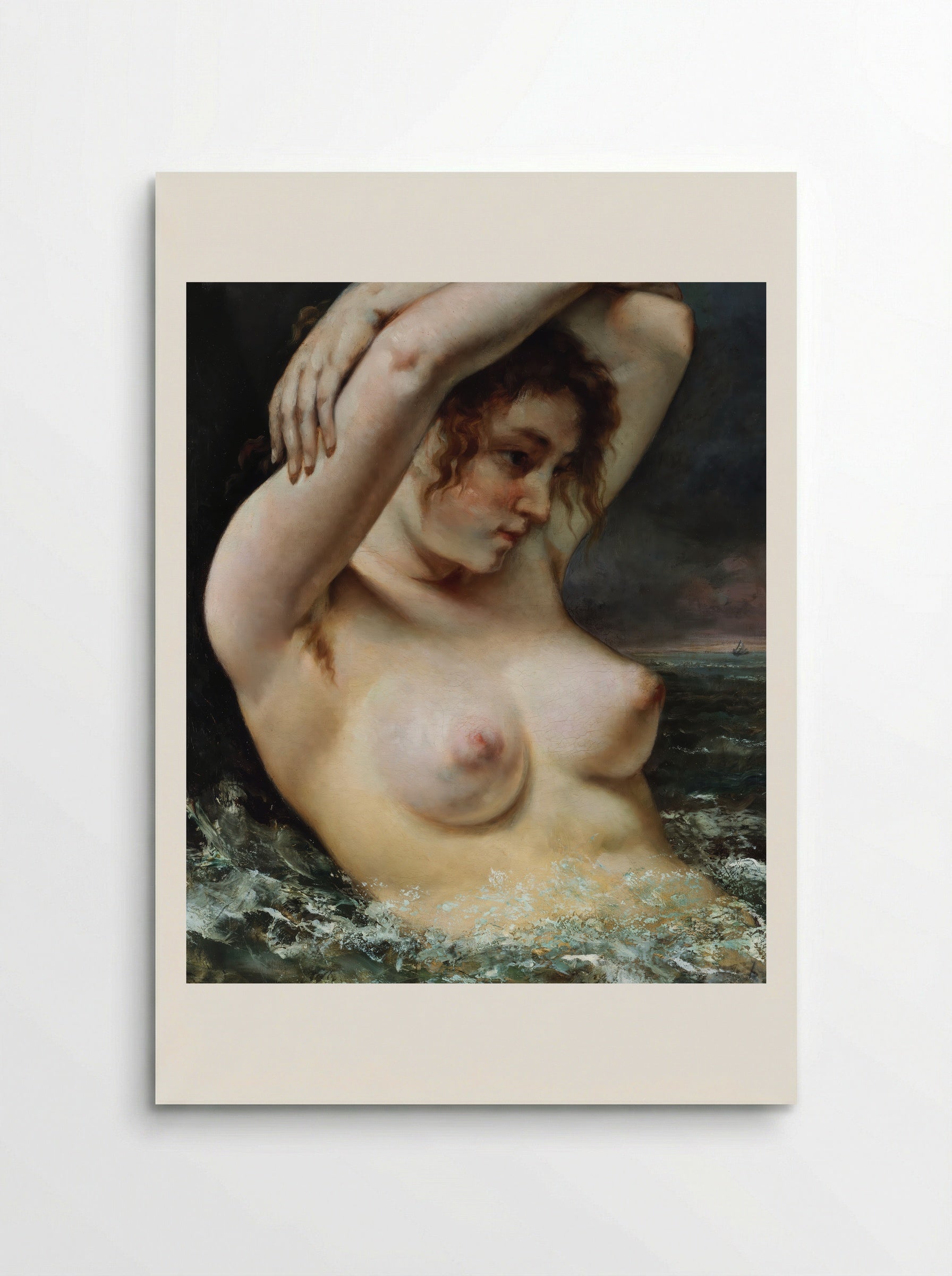 The Woman in the Waves - Gustave Courbet - Poster