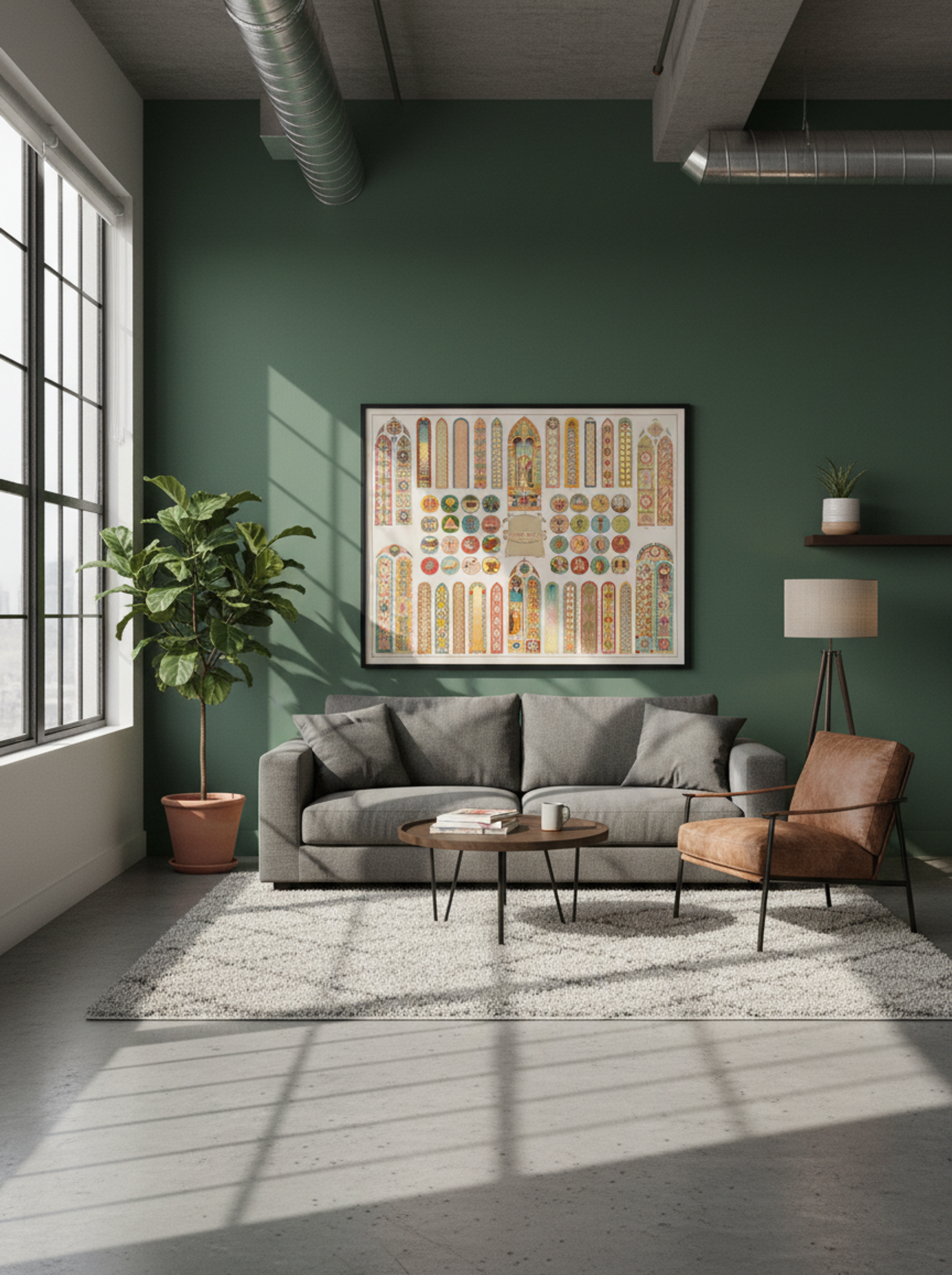 Stained Glass Designs for Churches and Dwellings - Fine Art Print - Lifestyle