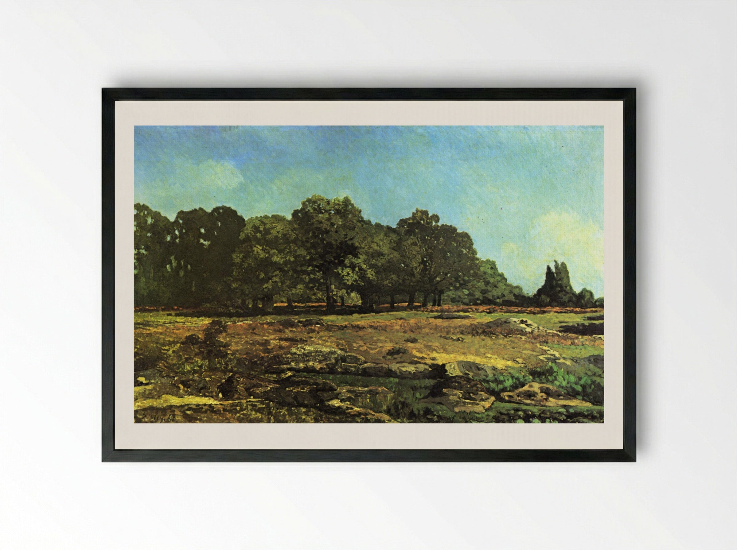 Avenue of Chestnut Trees near La Celle Saint Cloud - Alfred Sisley - Framed Print Black