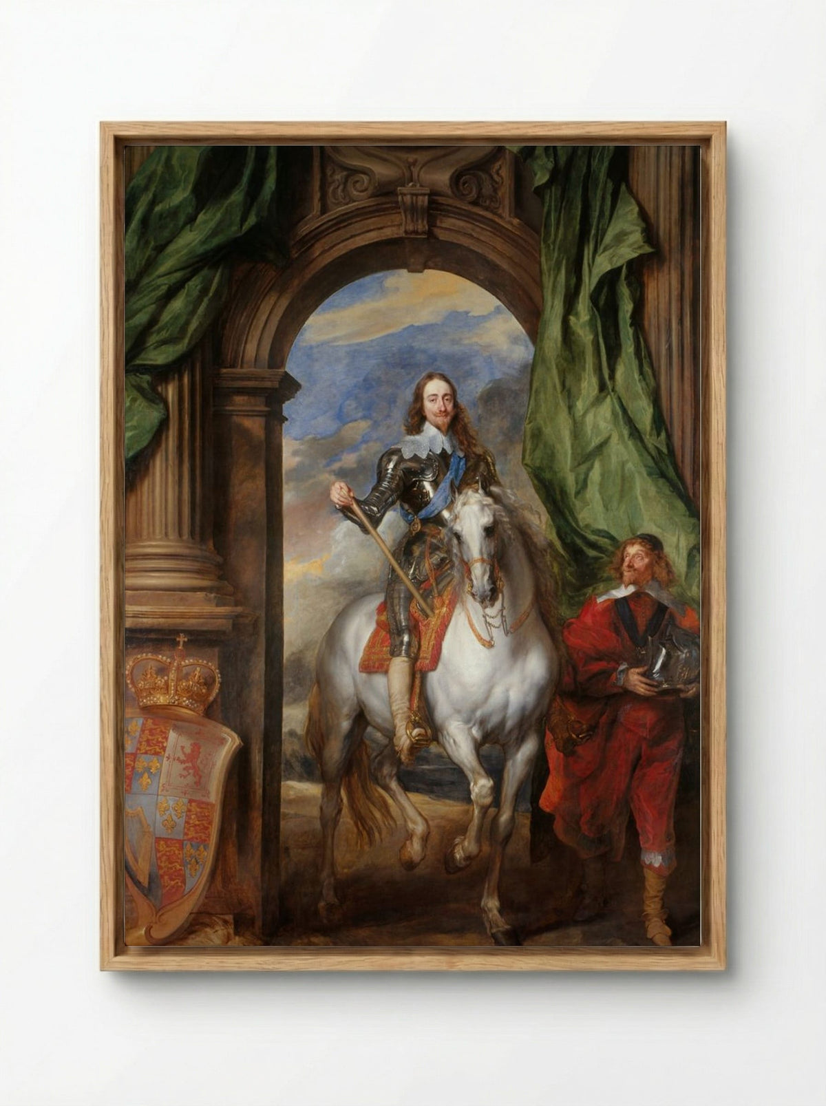 Charles I at the Hunt - Anthony van Dyck - Framed Canvas Wood