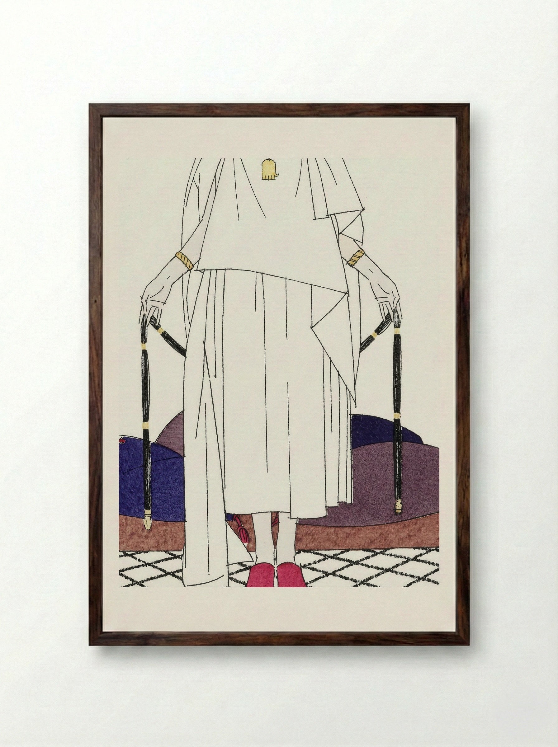 Les Beaux Jours de Fez ou la Fatma Improvisée - Bernard Boutet de Monvel - Framed Print Dark Wood
