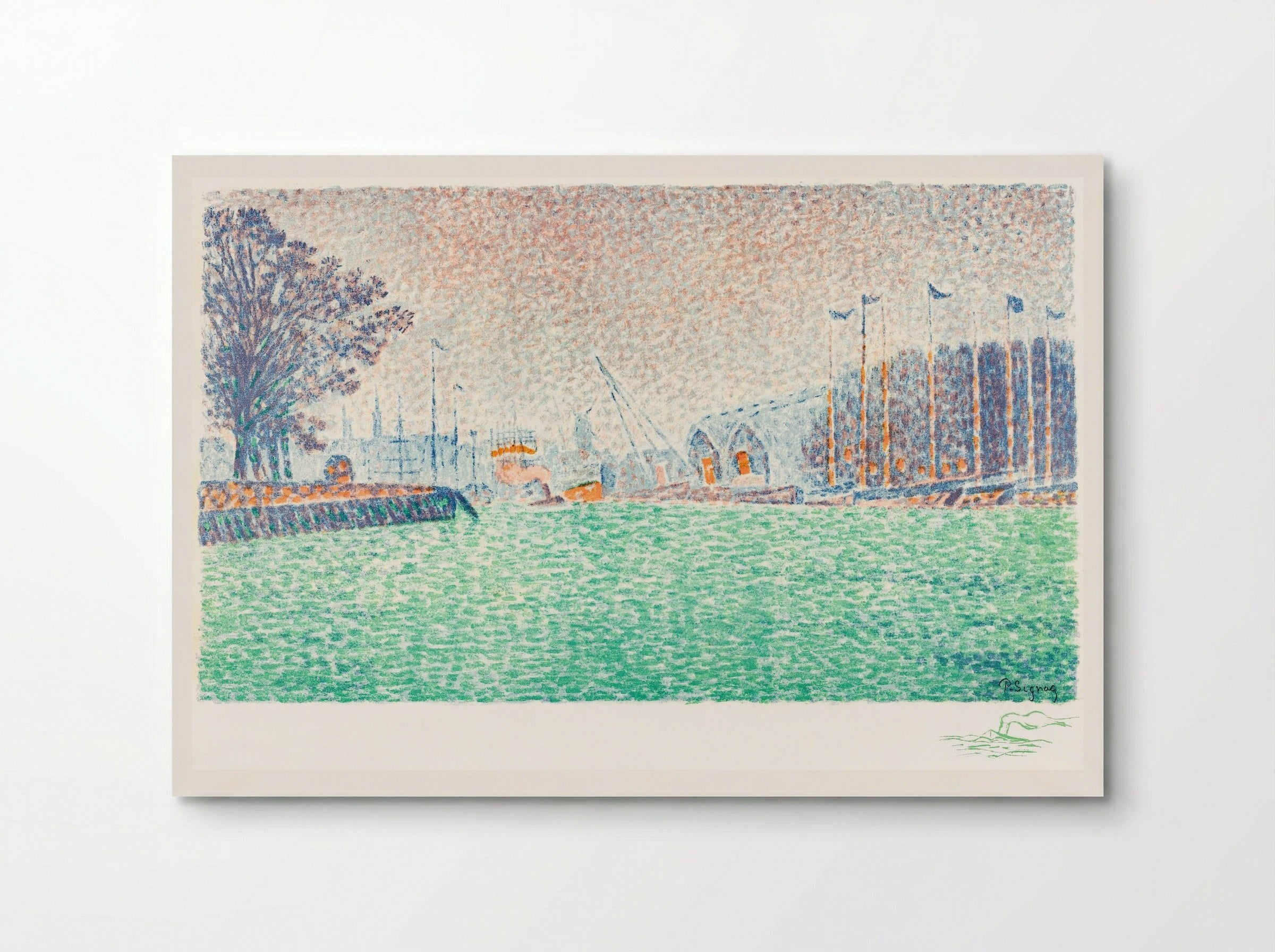 At Flushing (A Flessingue) - Paul Signac - Poster