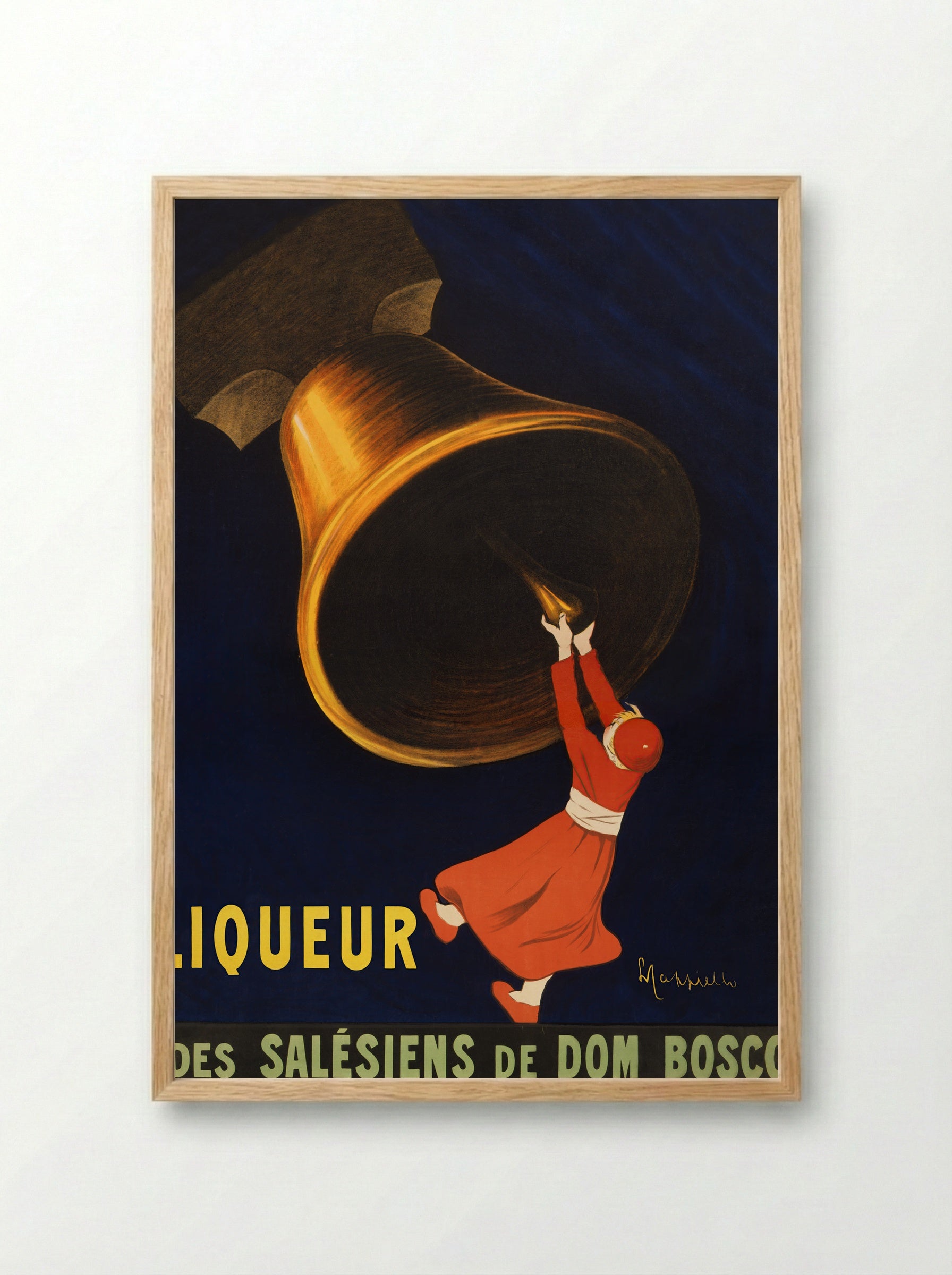 Angelus Liqueur des Salésiens de Dom Bosco - Leonetto Cappiello - Framed Print Wood