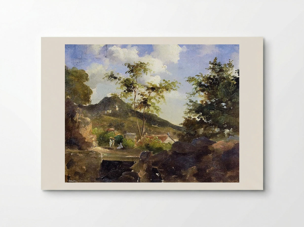 Village at the Foot of a Hill in Saint Thomas, Antilles - Camille Pissarro - Poster