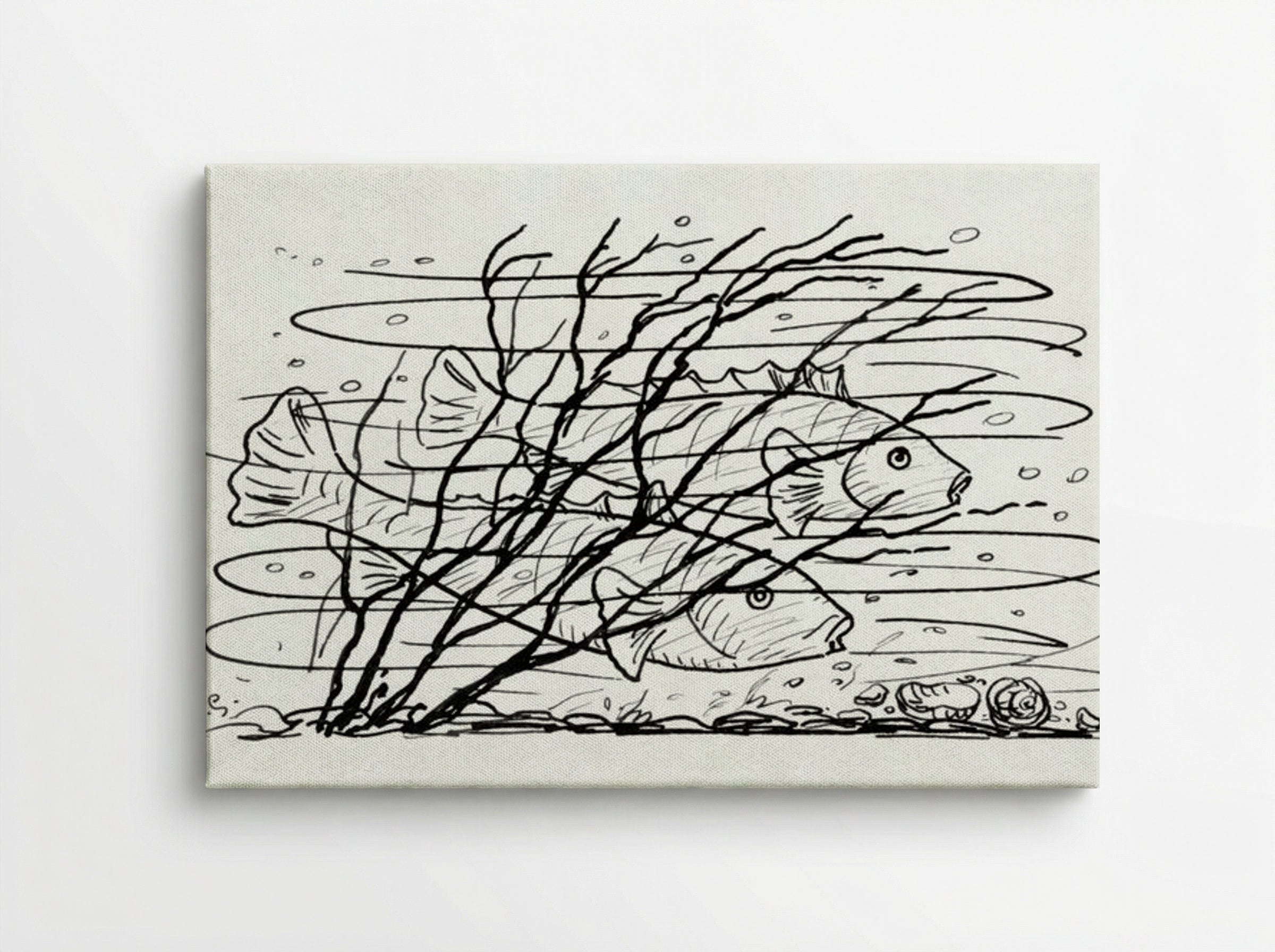 Two Fish in the Water - Leo Gestel - Canvas