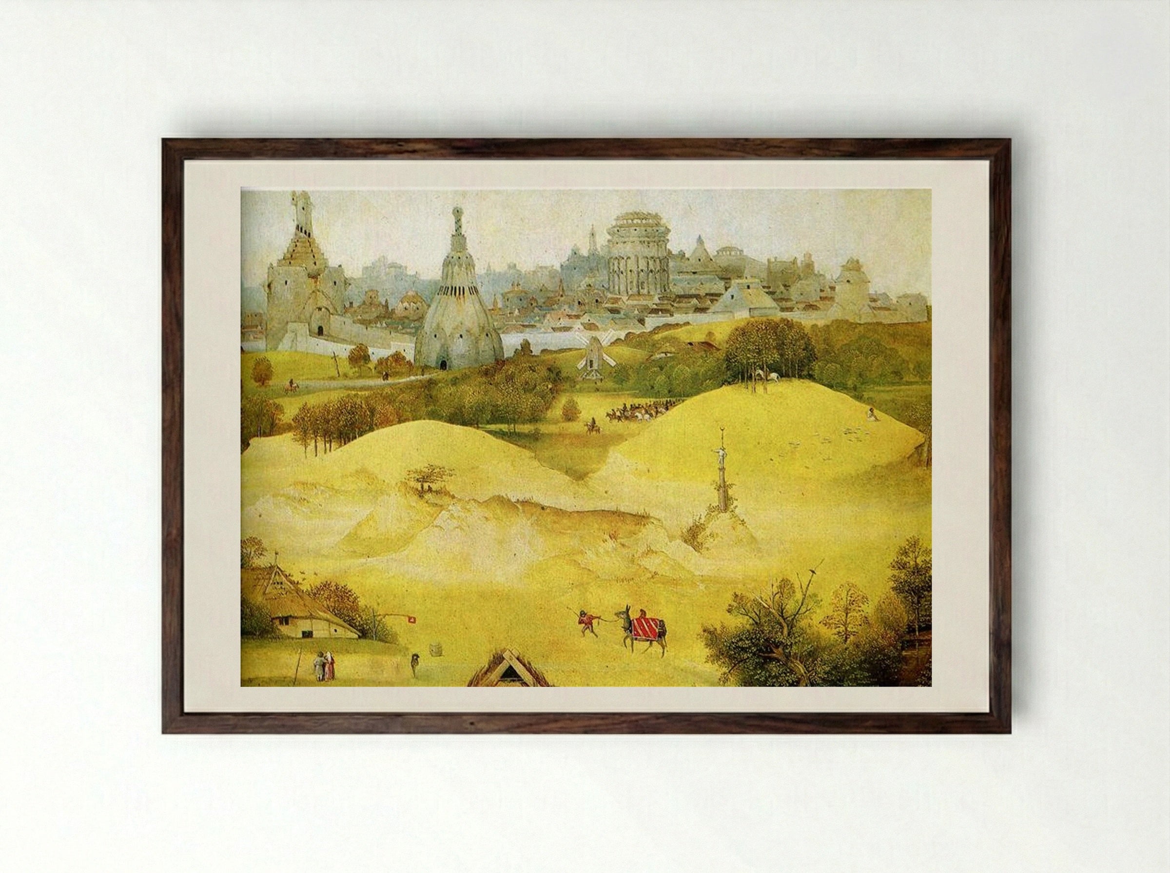 Adoration of the Magi - Hieronymus Bosch - Framed Print Dark Wood
