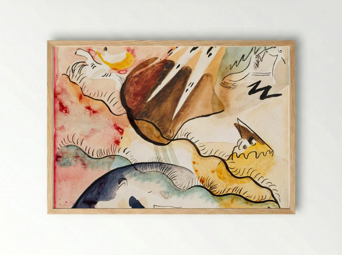 Rain Landscape - Wassily Kandinsky - Framed Print Wood
